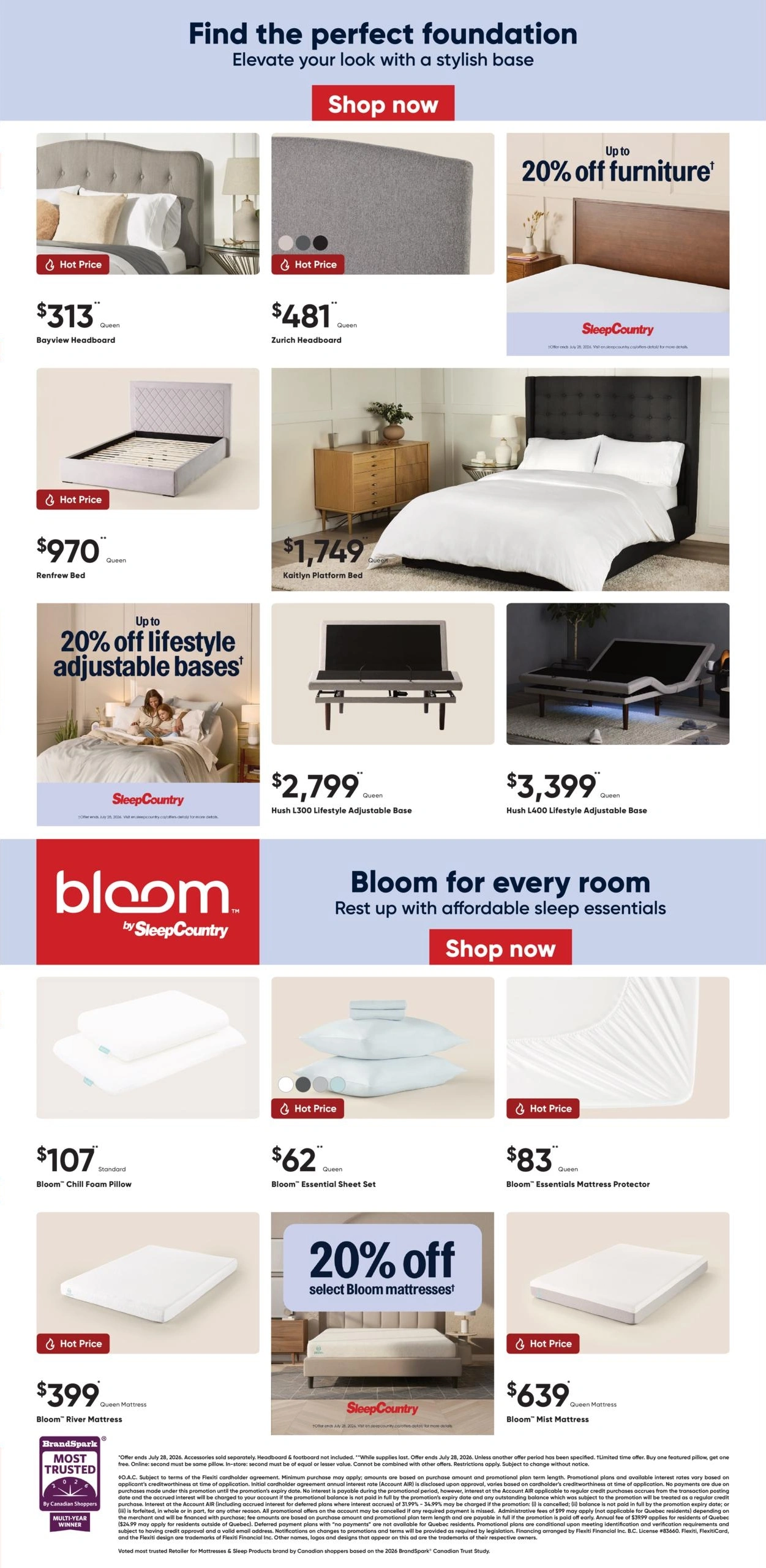 Sleep Country Canada flyer page 4