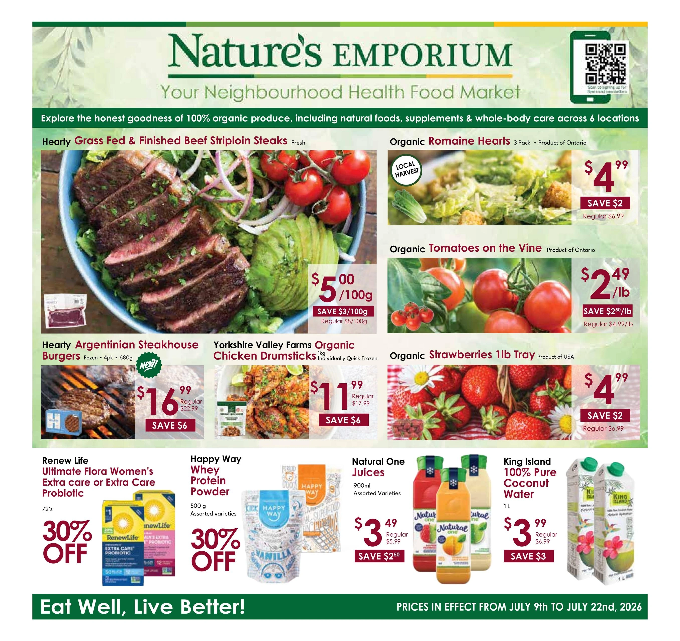 Nature's Emporium flyer page 1