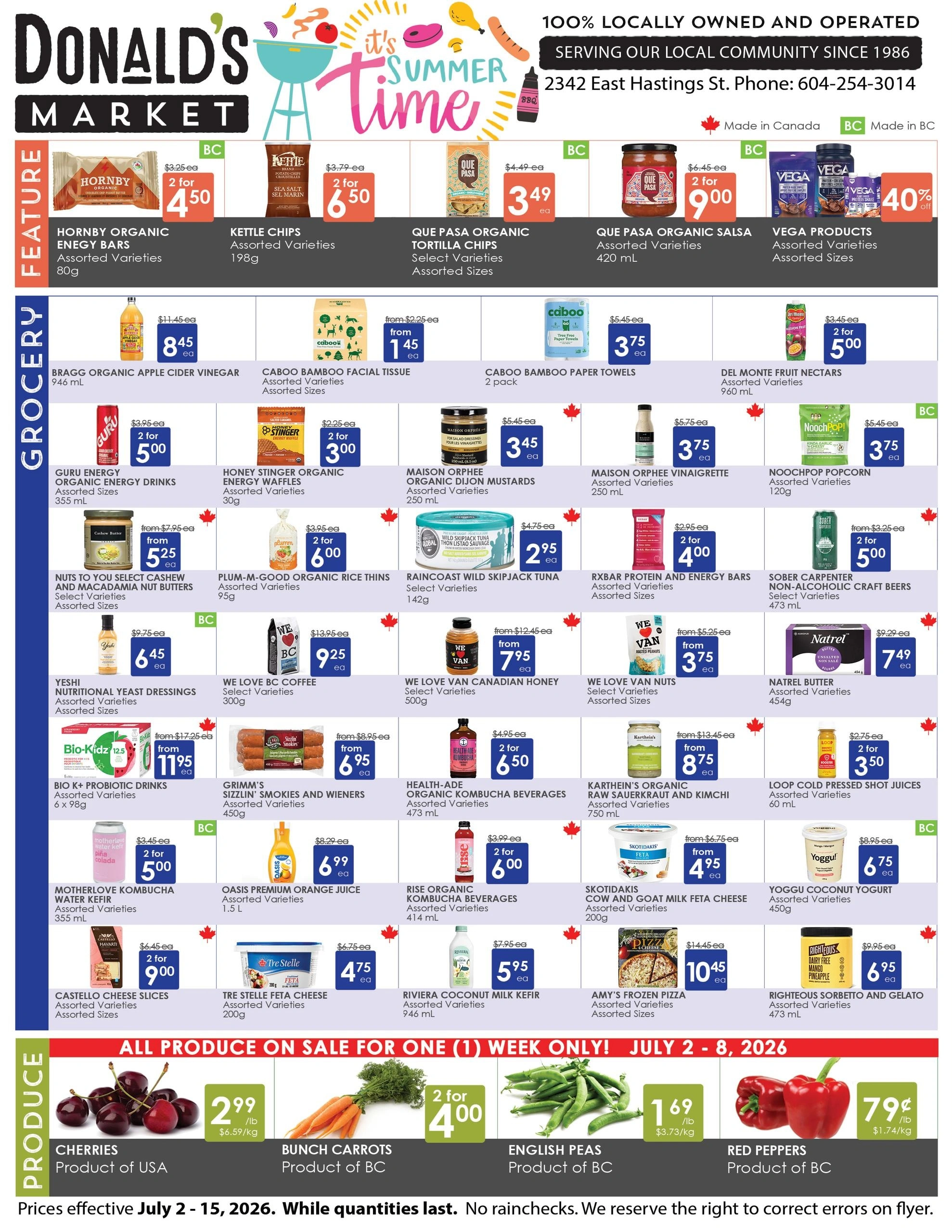 Donald's Market flyer page 1