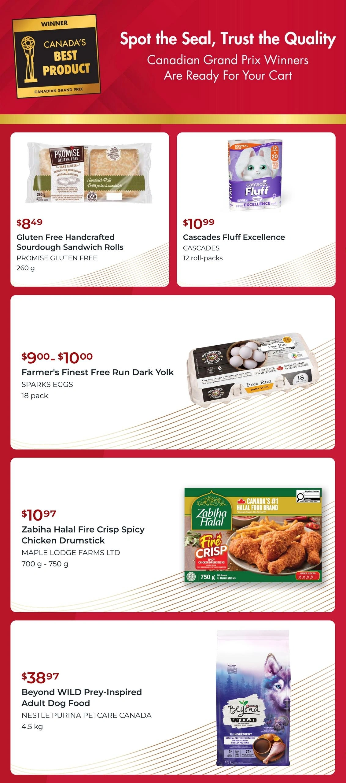 Canadian Grand Prix New Product Awards flyer page 1