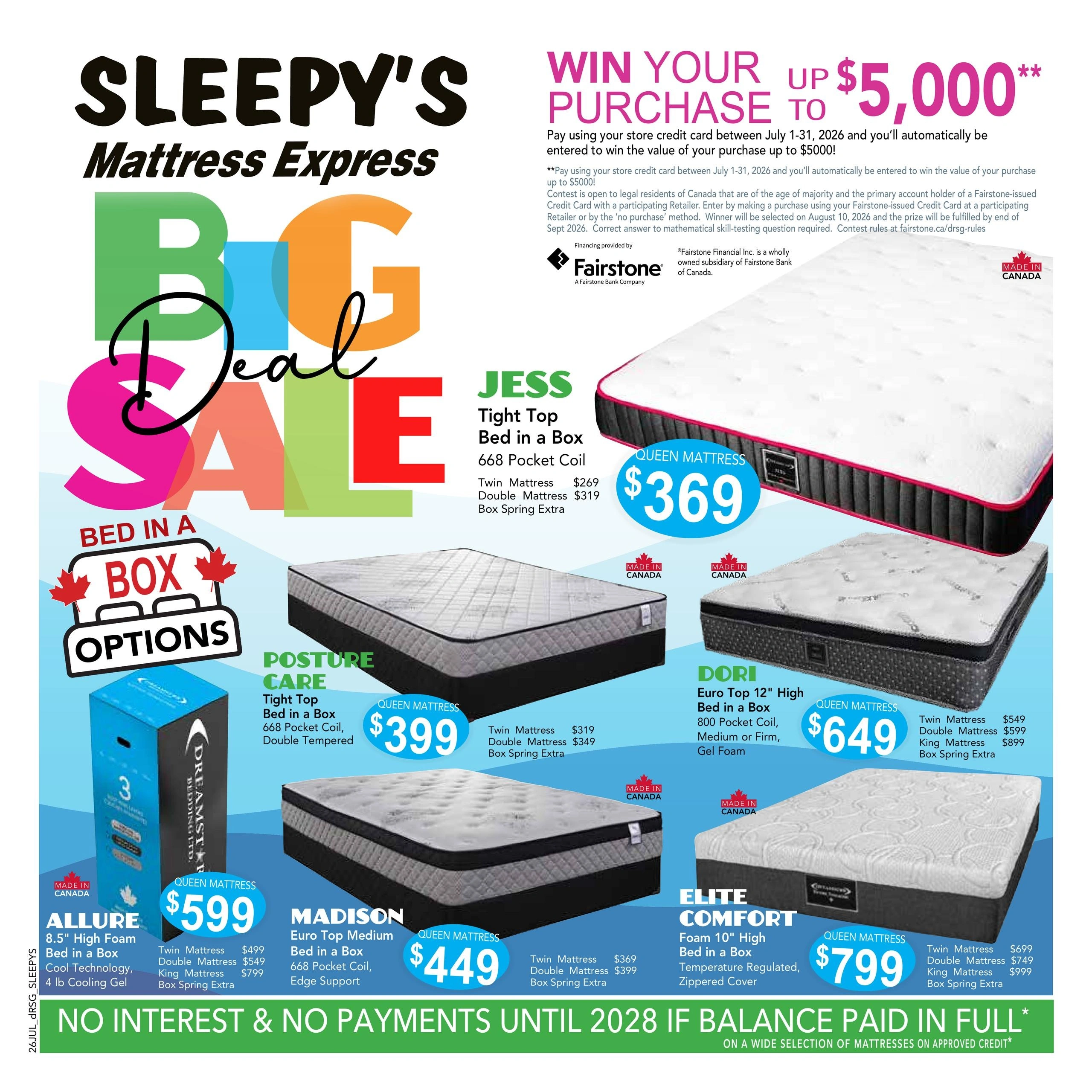 Sleepy's Mattress Express flyer page 1