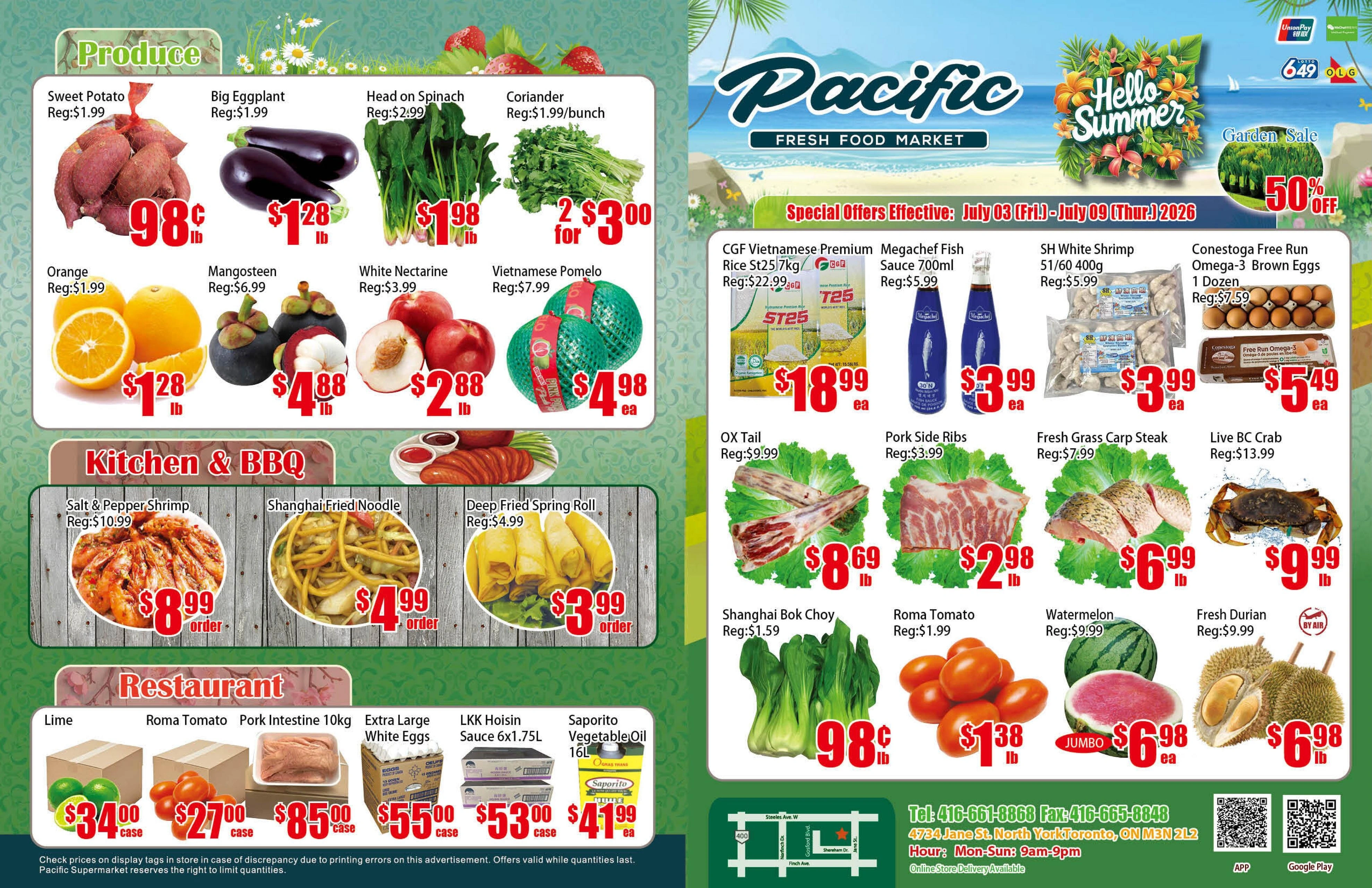 Pacific Fresh Food Market flyer page 1