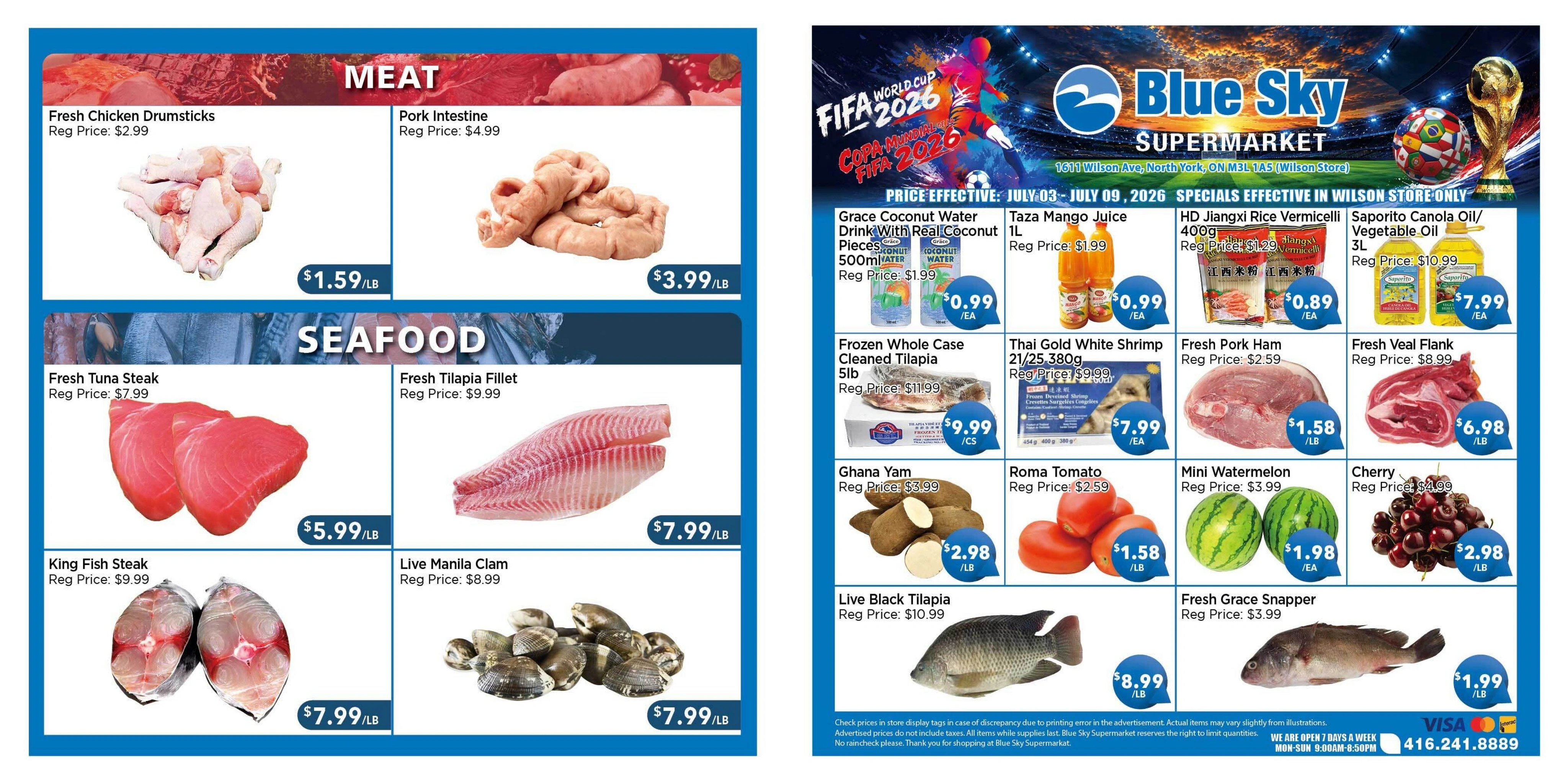 Blue Sky Supermarket flyer page 1