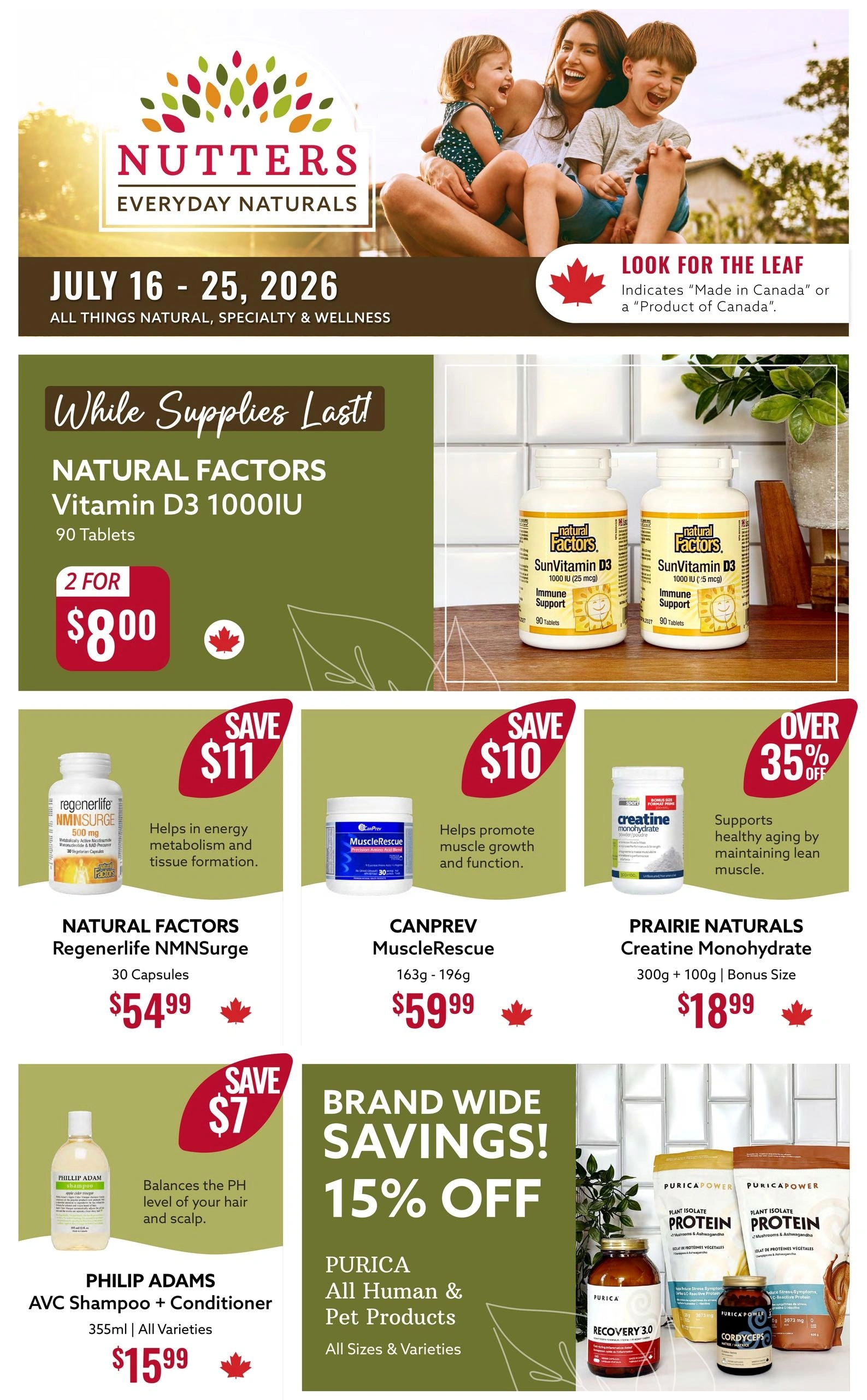 Nutters Everyday Naturals flyer page 1