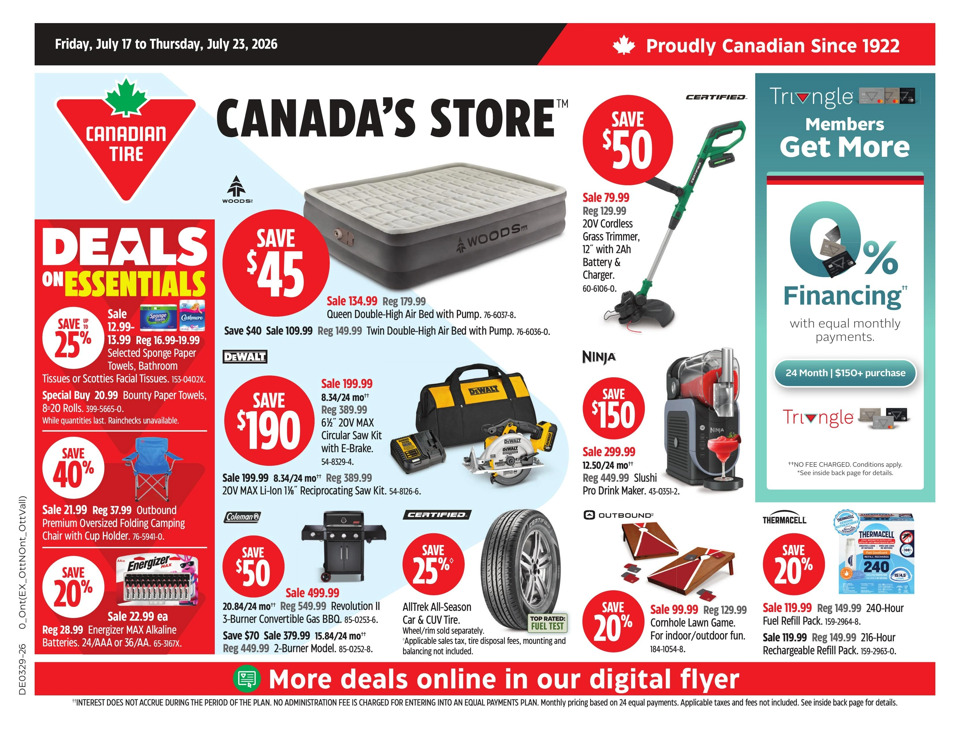 Canadian Tire flyer page 1