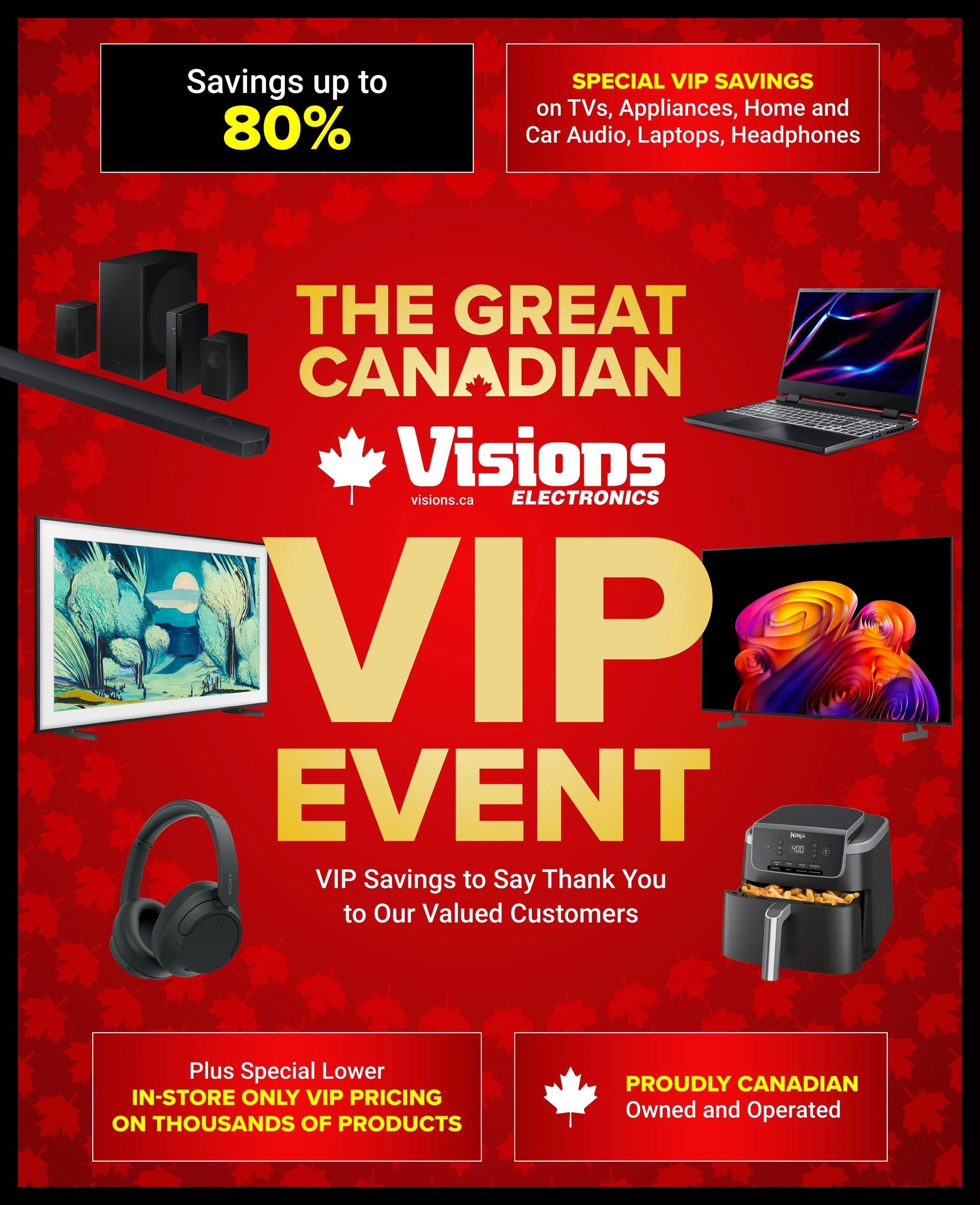 Visions Electronics flyer page 1