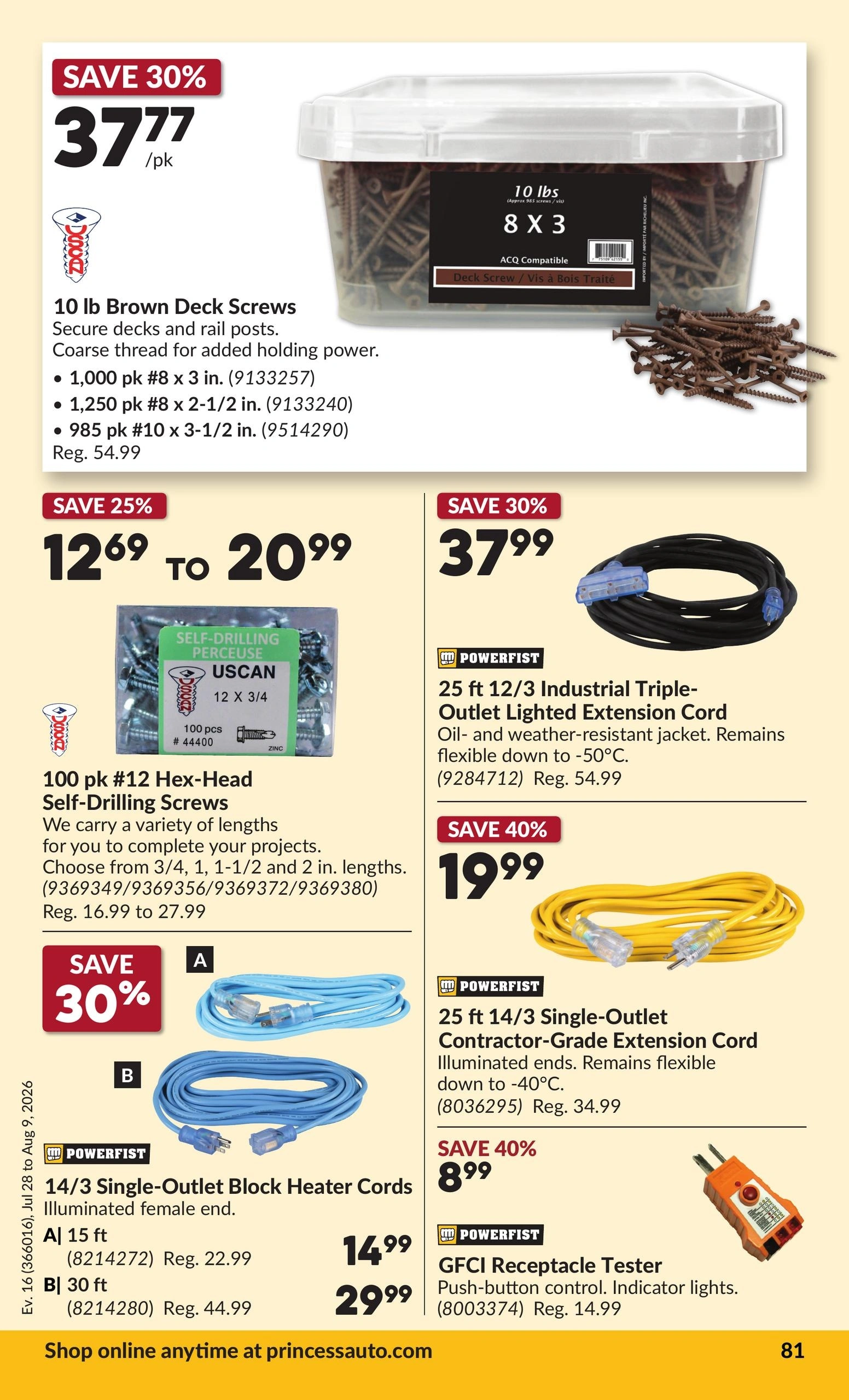 Princess Auto flyer page 86