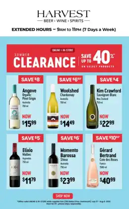 Harvest Beer Wine Spirits Flyer