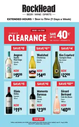 RockHead Wines Flyer