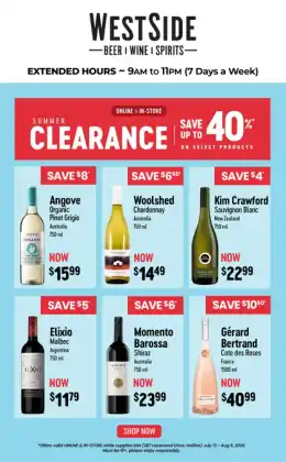West Side Wines Flyer