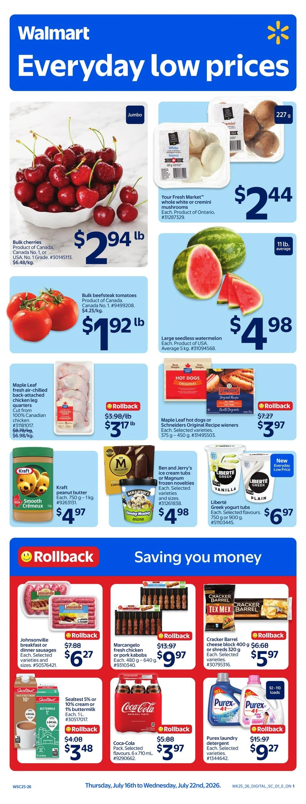 Walmart flyer page 1