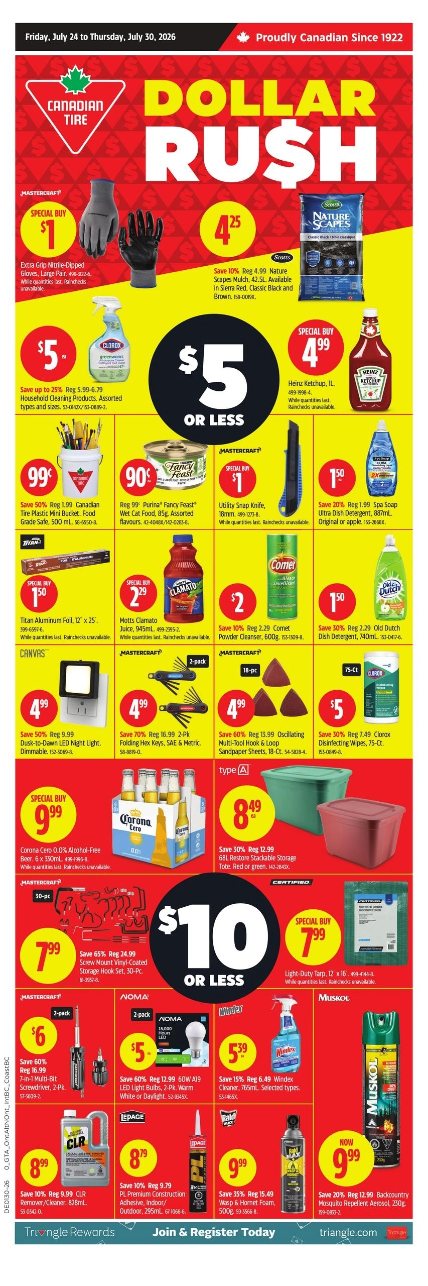 Canadian Tire flyer page 1