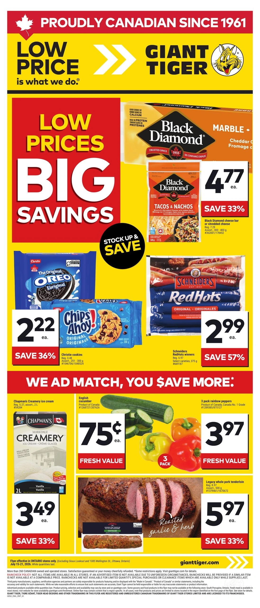 Giant Tiger flyer page 1