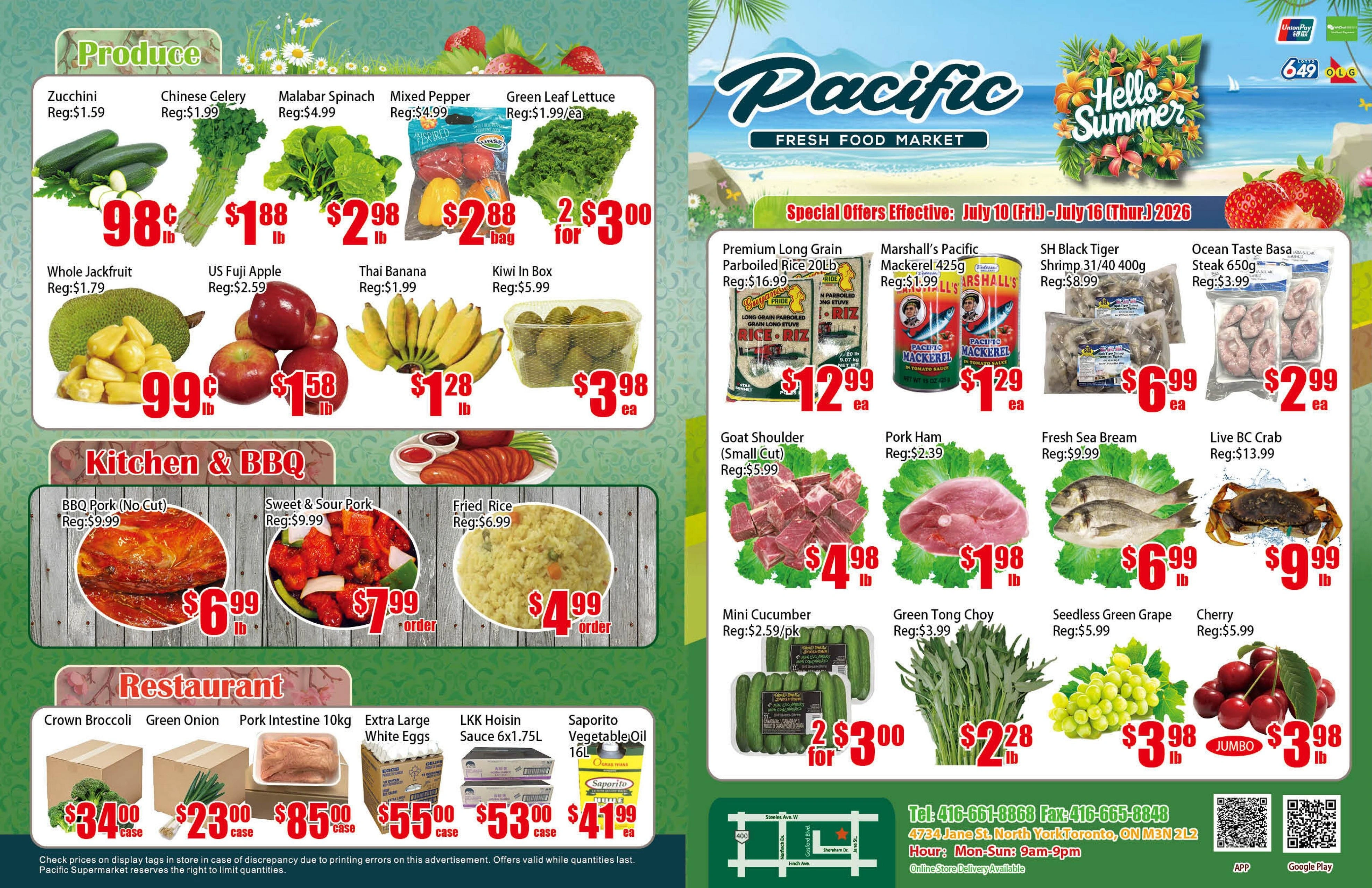 Pacific Fresh Food Market flyer page 1