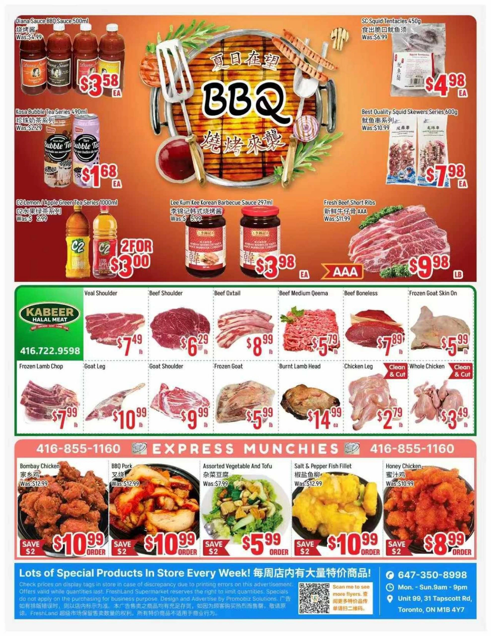 Fresh Land Supermarket flyer page 1