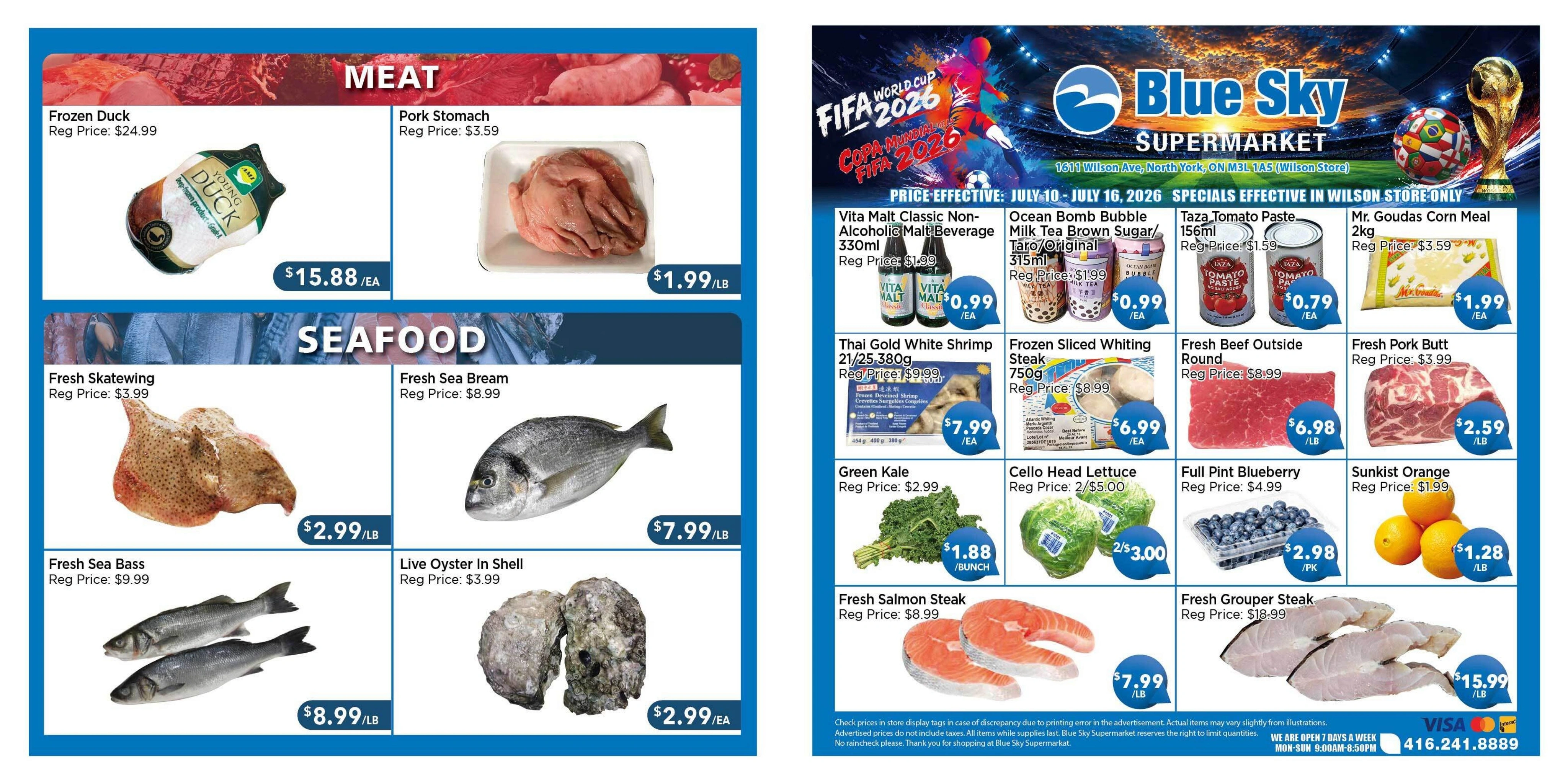 Blue Sky Supermarket flyer page 1