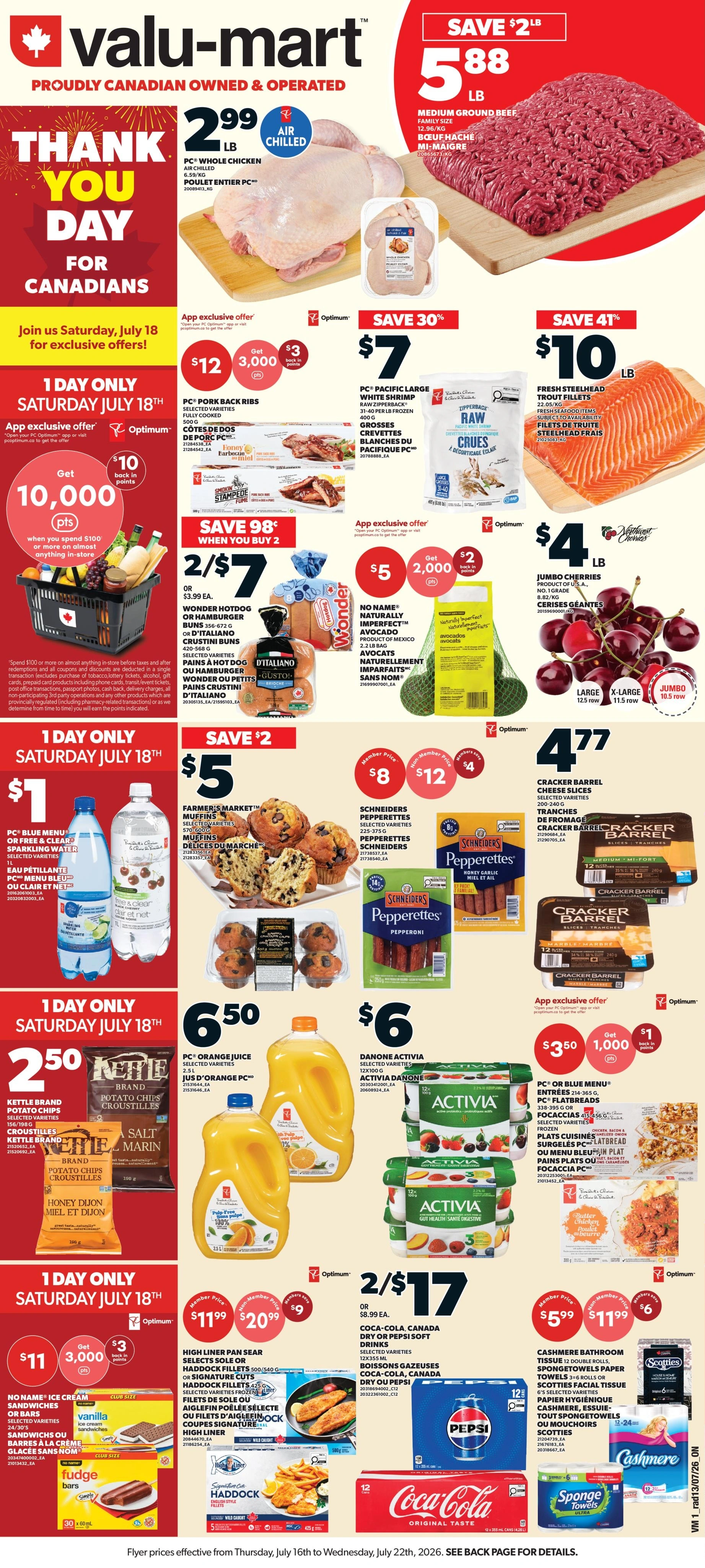 Valu-Mart flyer page 1