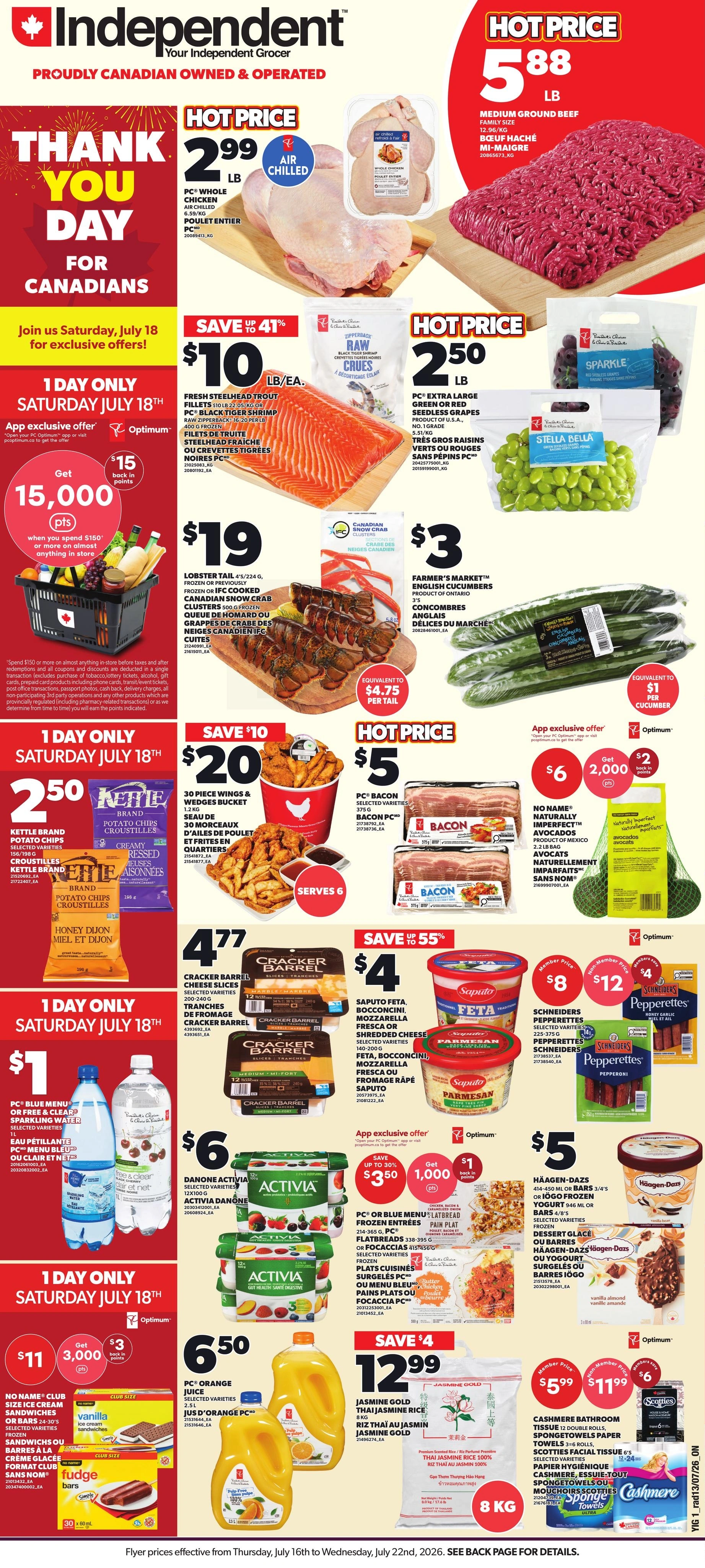 Your Independent Grocer flyer page 1