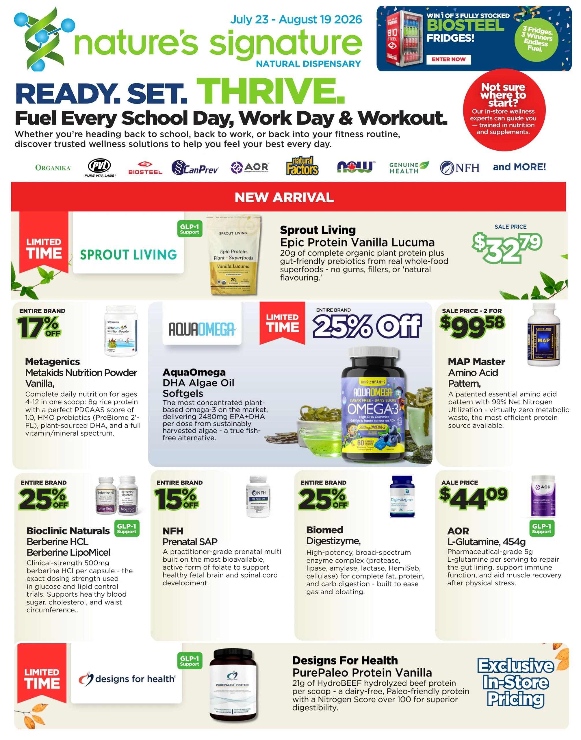 Nature's Source and Nature's Signature flyer page 1