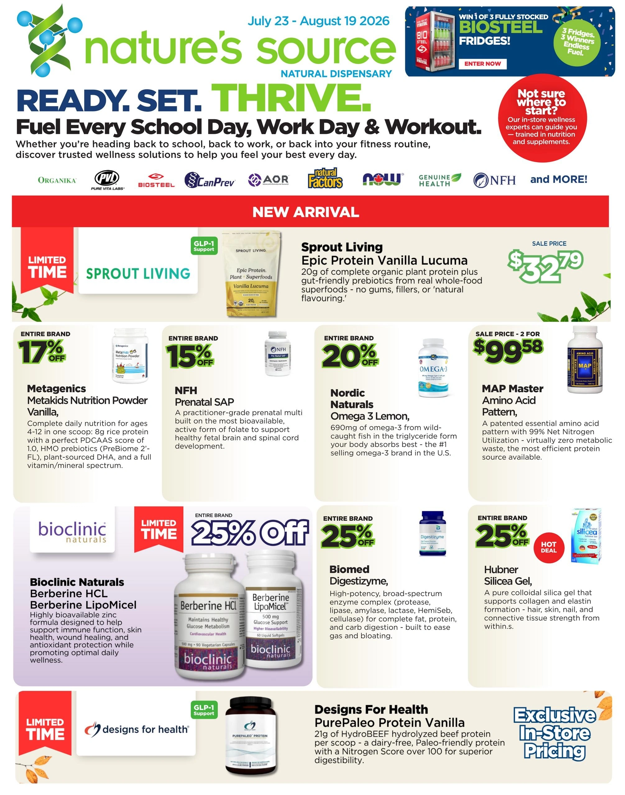 Nature's Source and Nature's Signature flyer page 1