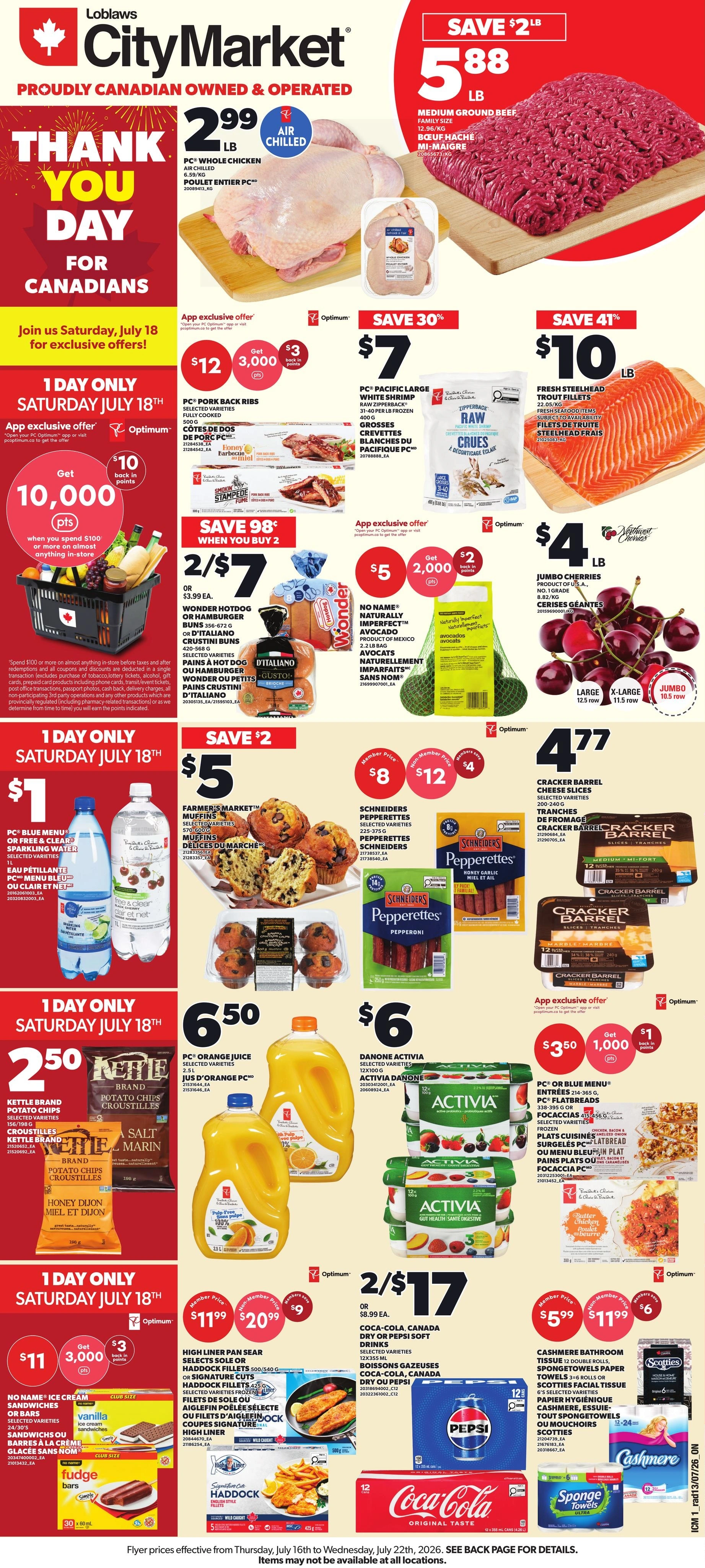 Independent City Market flyer page 1