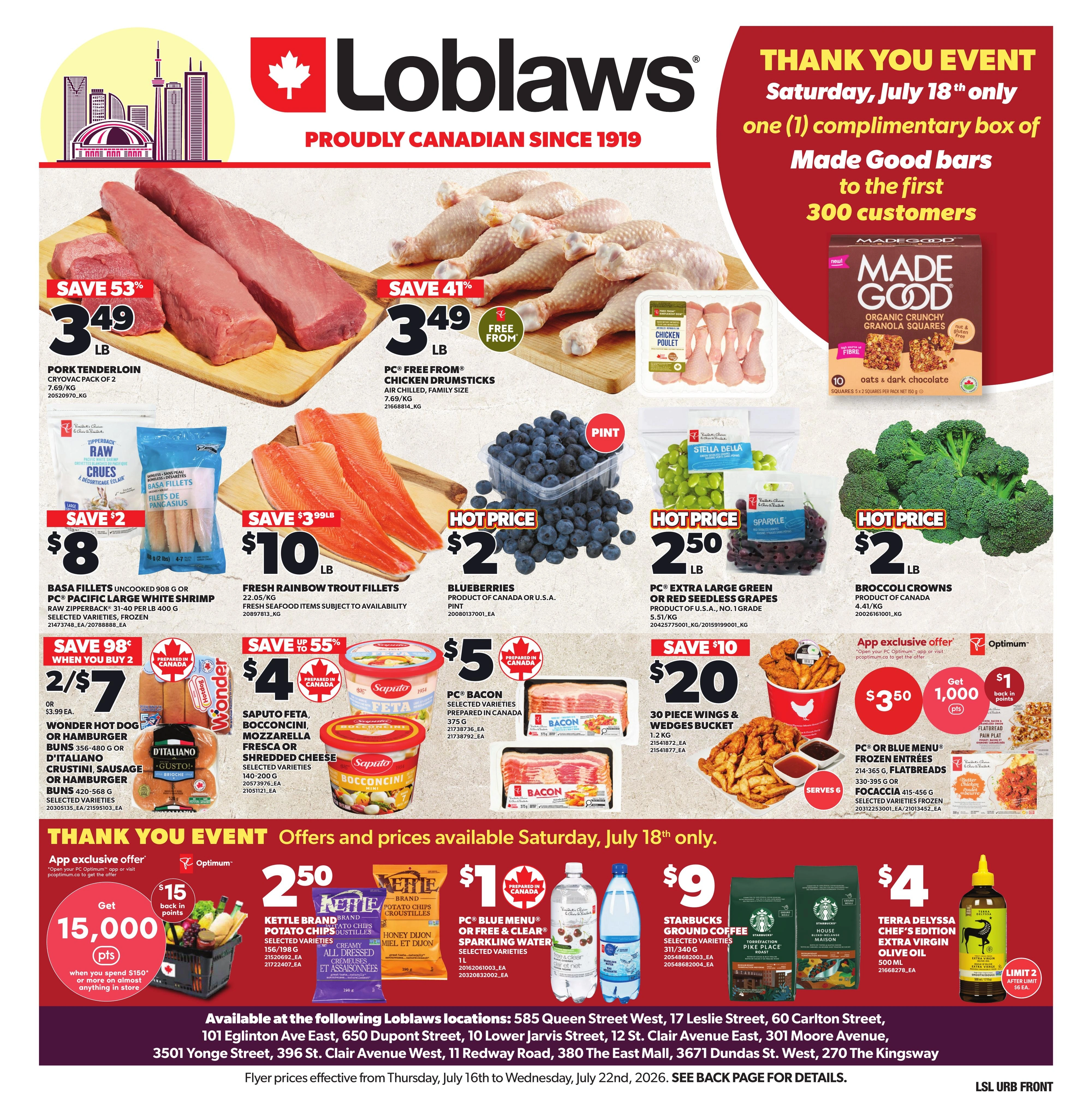 Loblaws flyer page 1