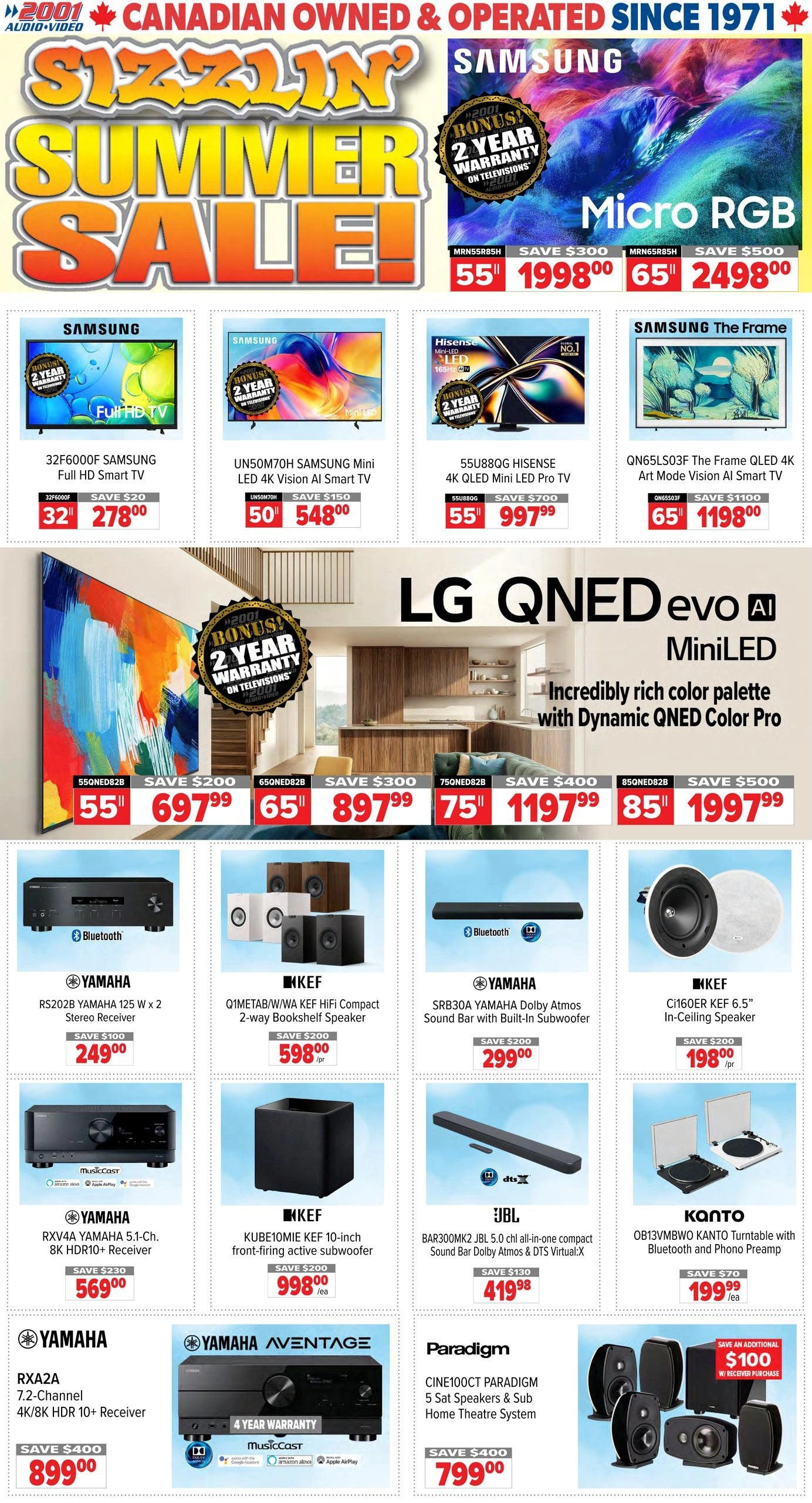 2001 Audio Video flyer page 1