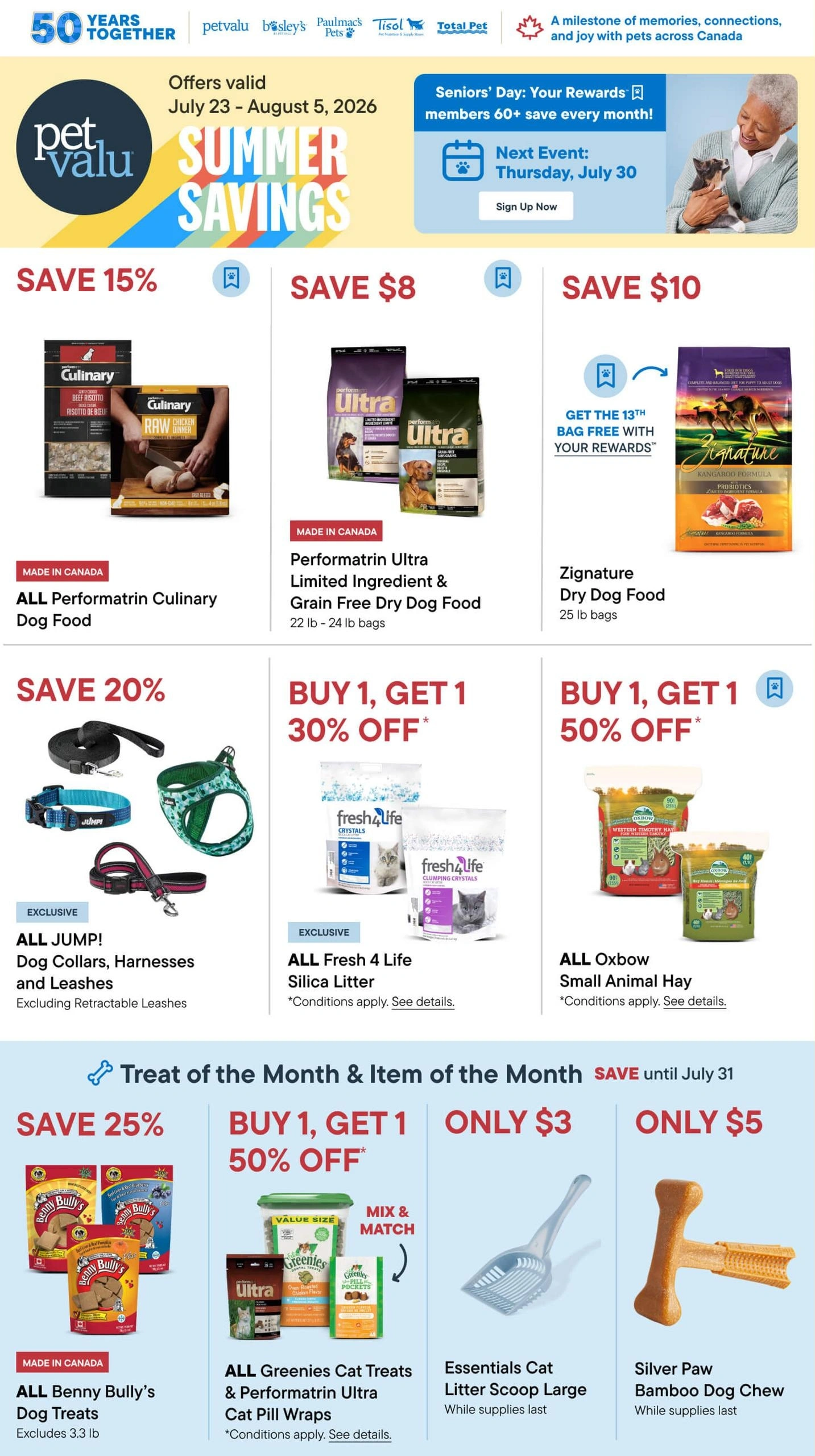 Pet Valu flyer page 1
