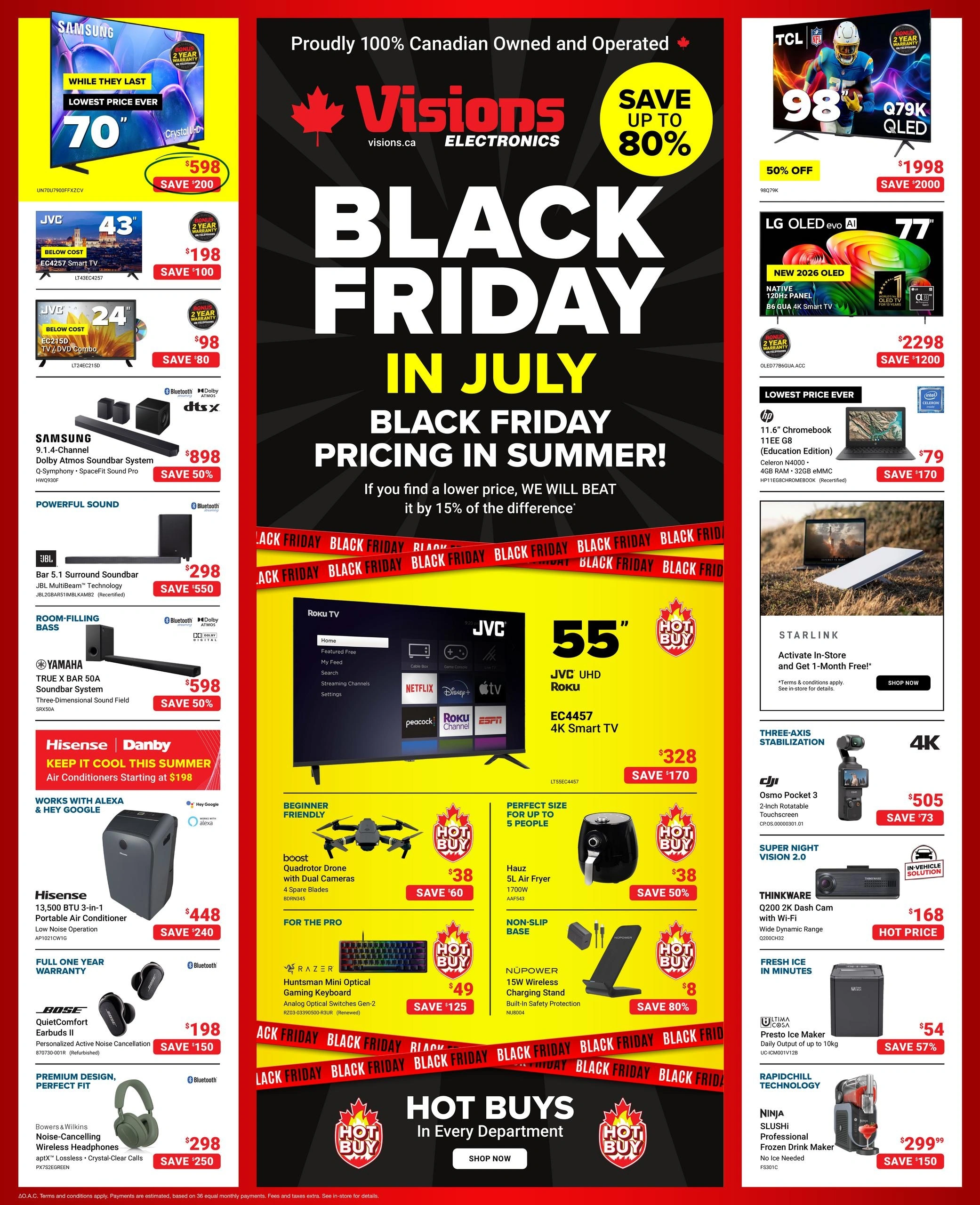 Visions Electronics flyer page 1