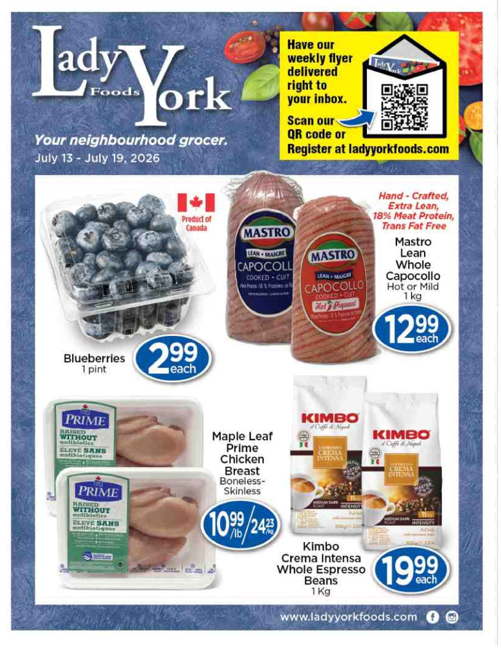 Lady York Foods flyer page 1