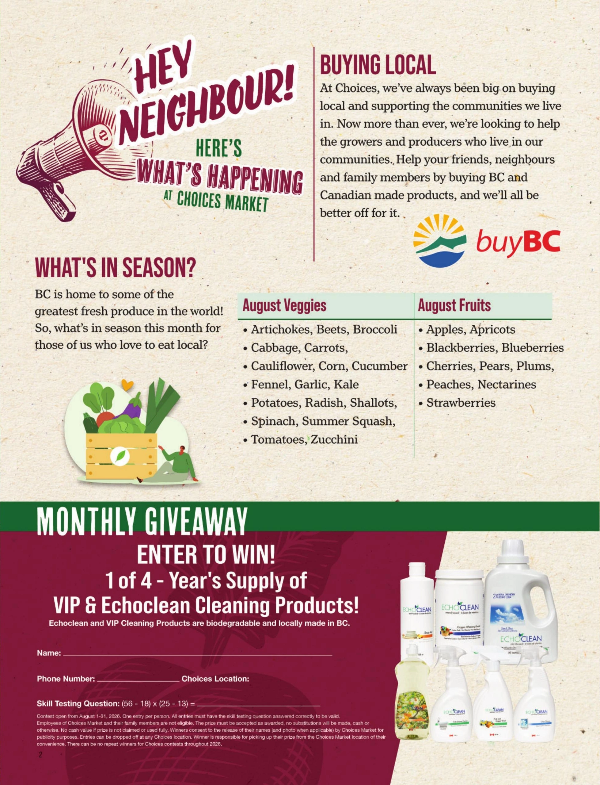 Choices Markets flyer page 2
