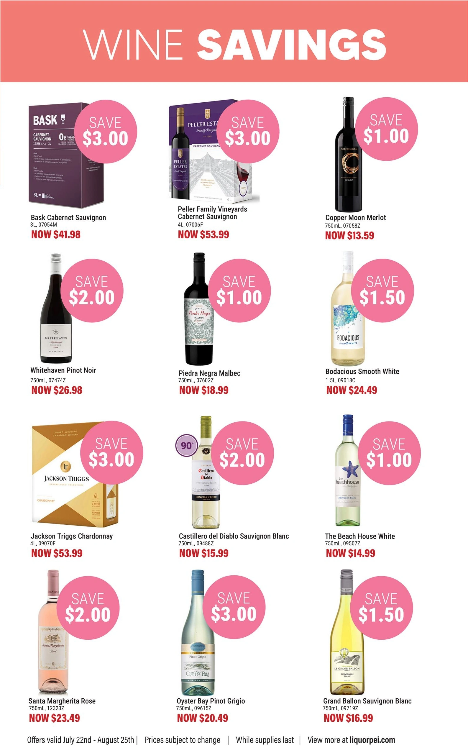 PEI Liquor flyer page 2