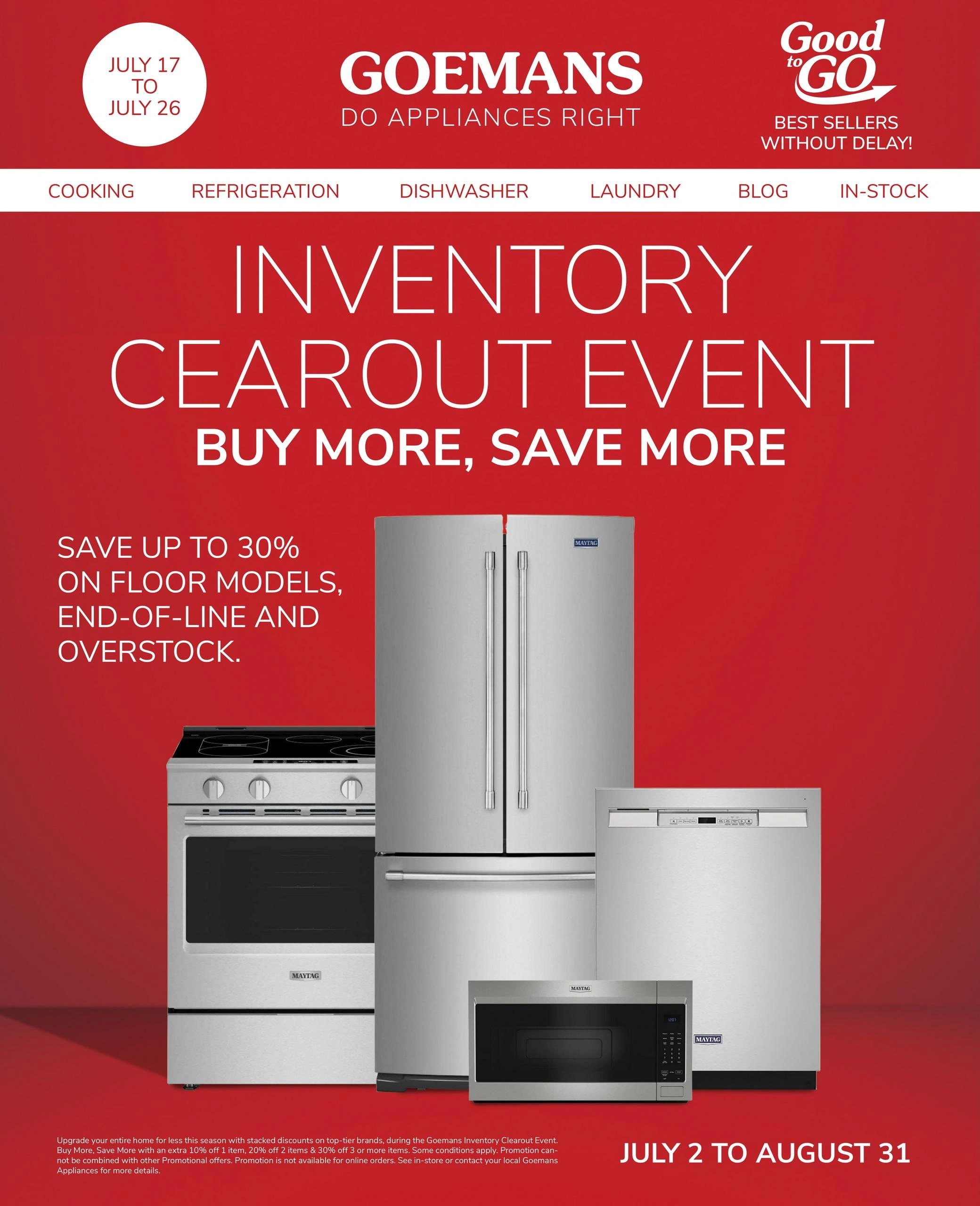 Goemans Appliances flyer page 1