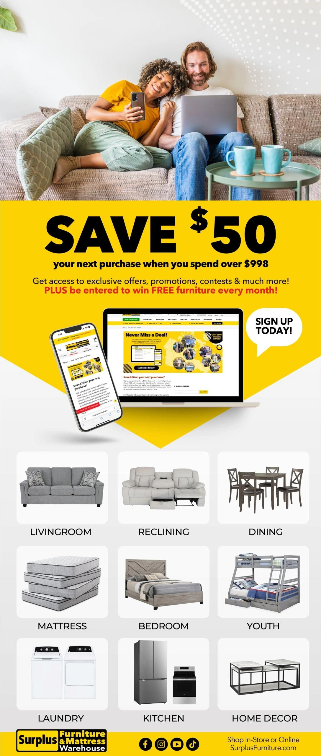 Surplus Furniture & Mattress Warehouse flyer page 3