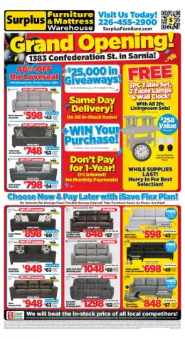 Surplus Furniture & Mattress Warehouse Sarnia GO