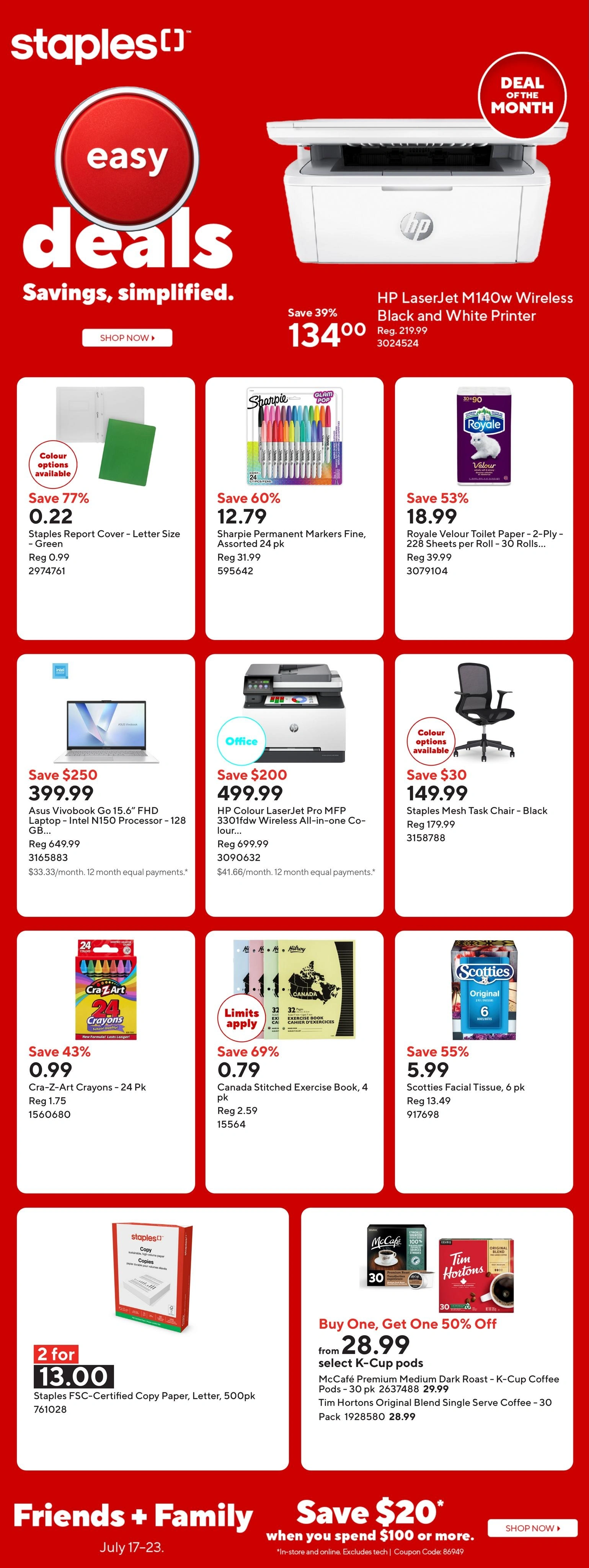 Staples flyer page 1