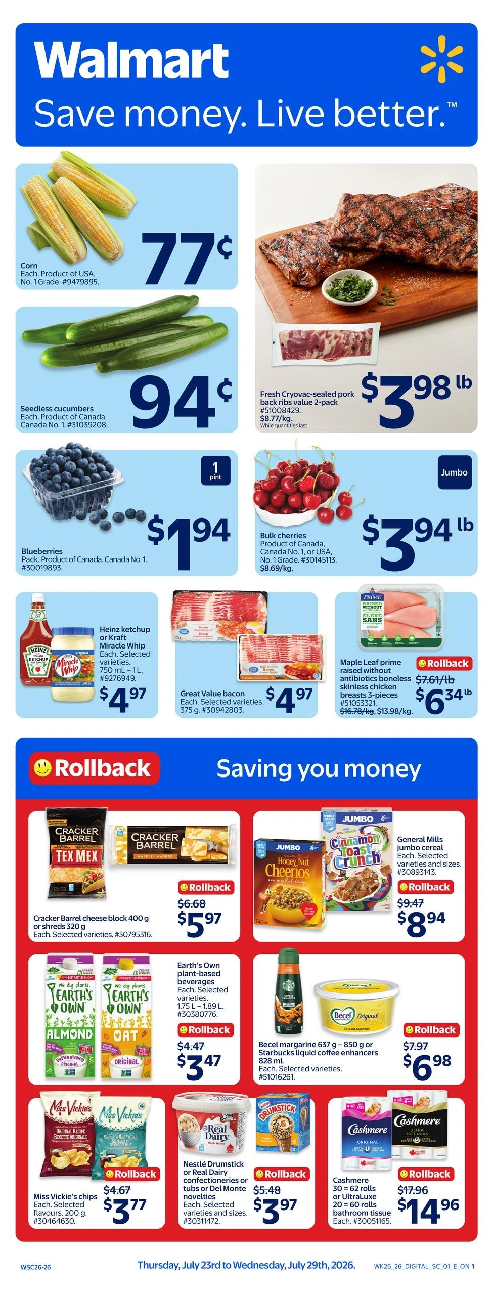 Walmart flyer page 1