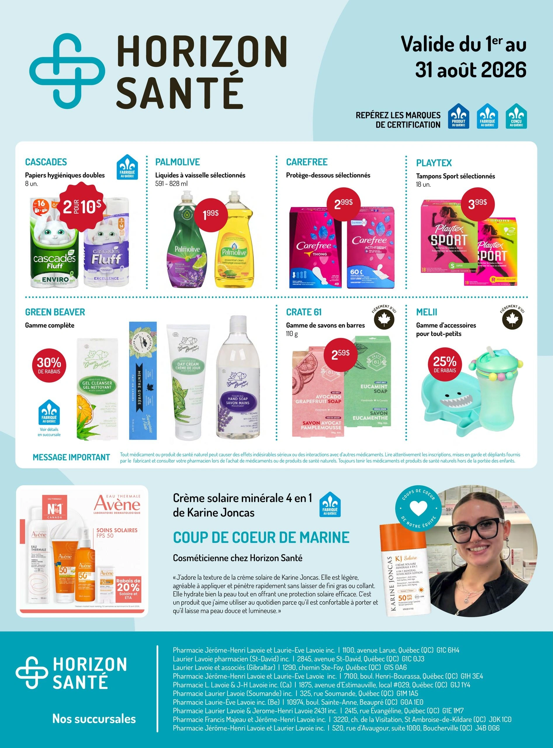 Horizon Santé flyer page 1