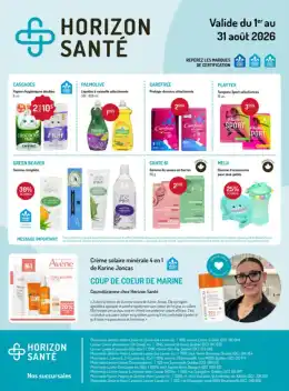 Horizon Santé Monthly Flyer