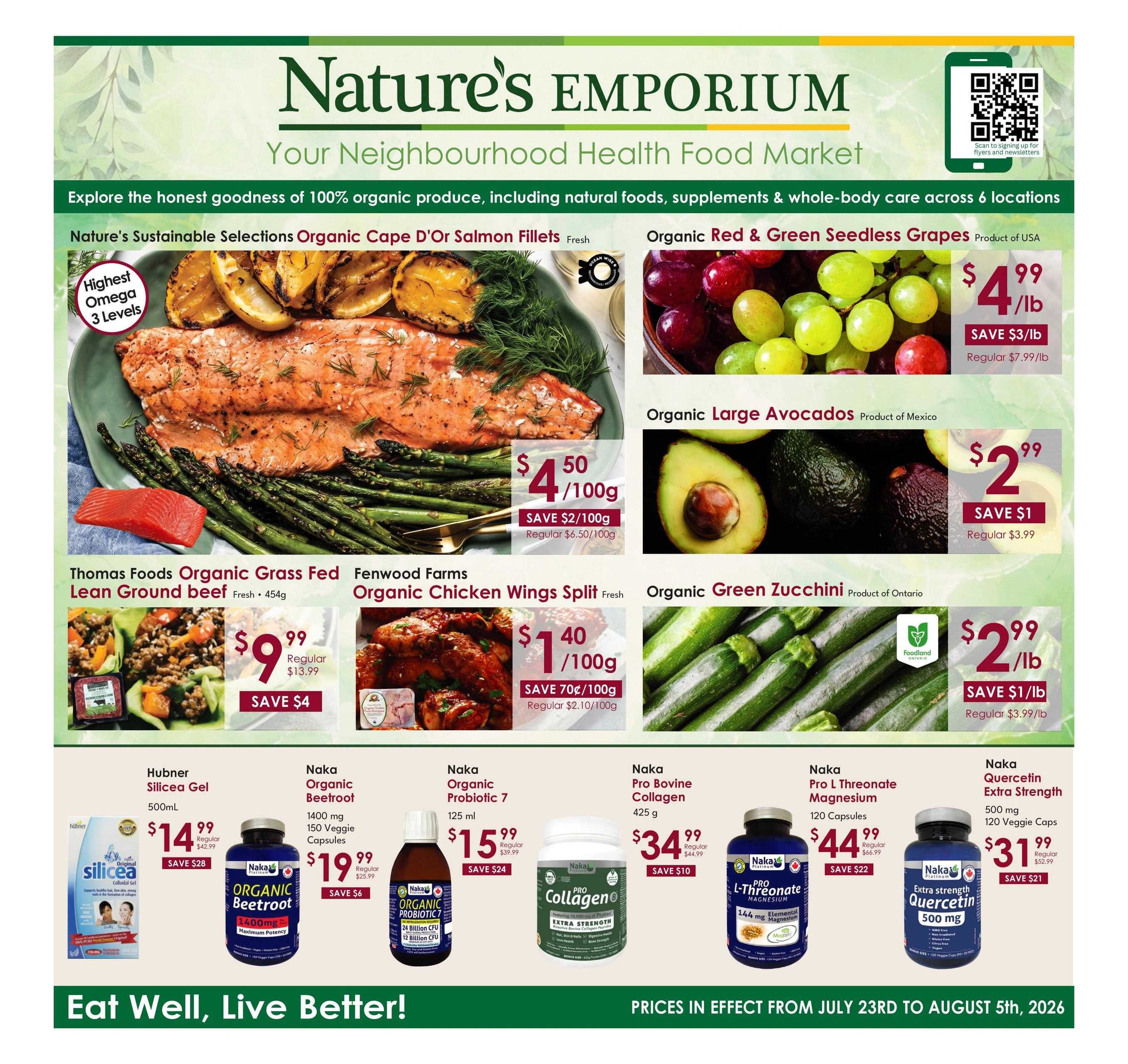 Nature's Emporium flyer page 1