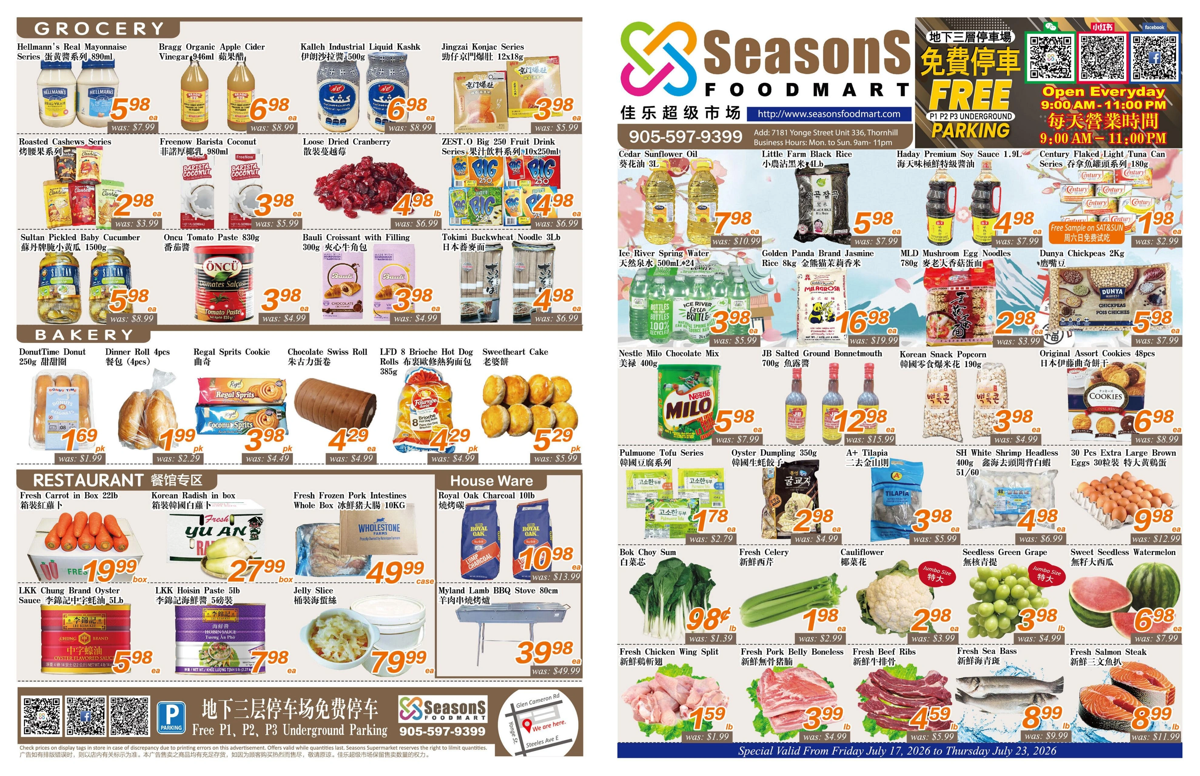 Seasons Food Mart flyer page 1