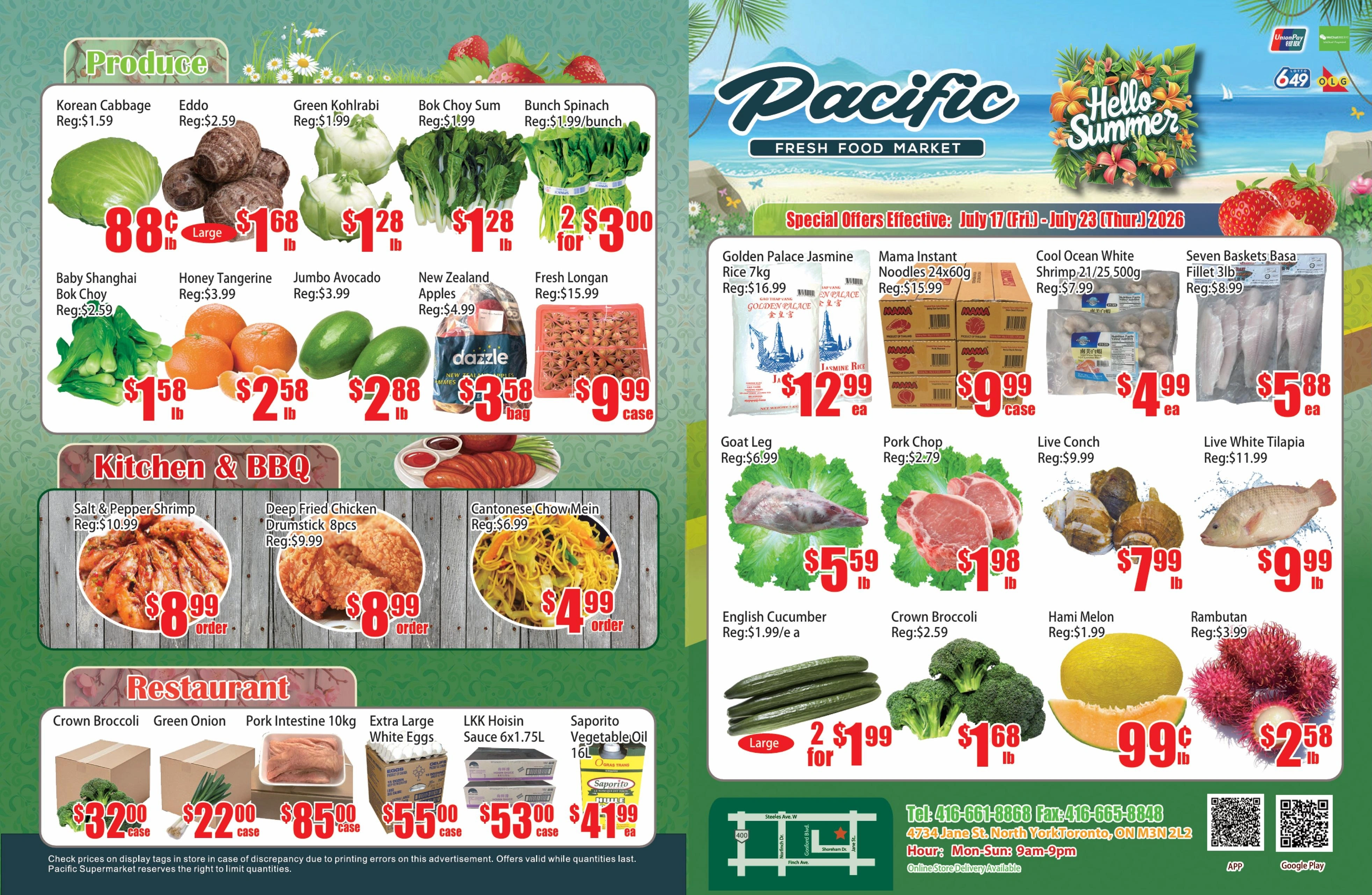 Pacific Fresh Food Market flyer page 1