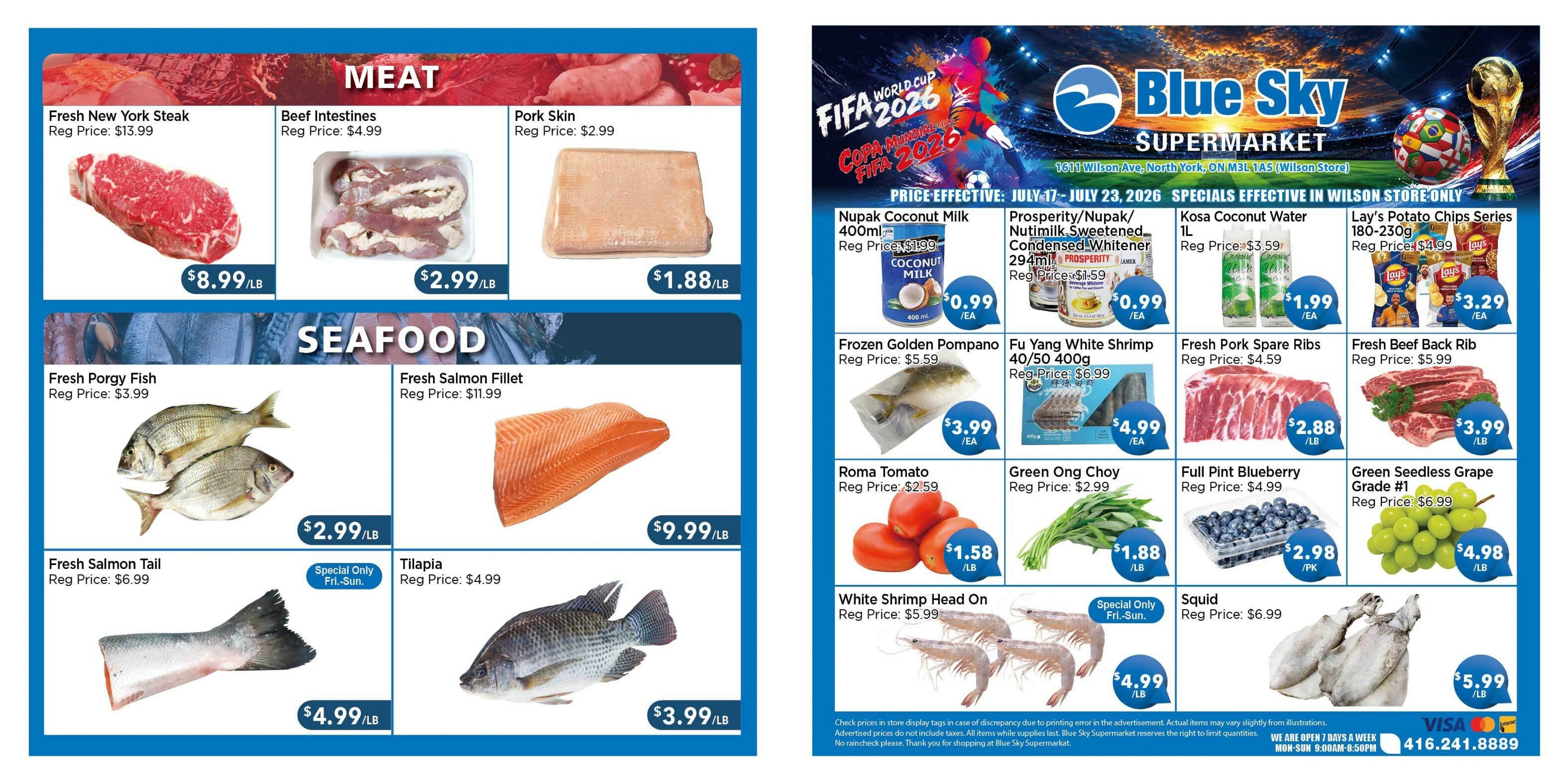 Blue Sky Supermarket flyer page 1