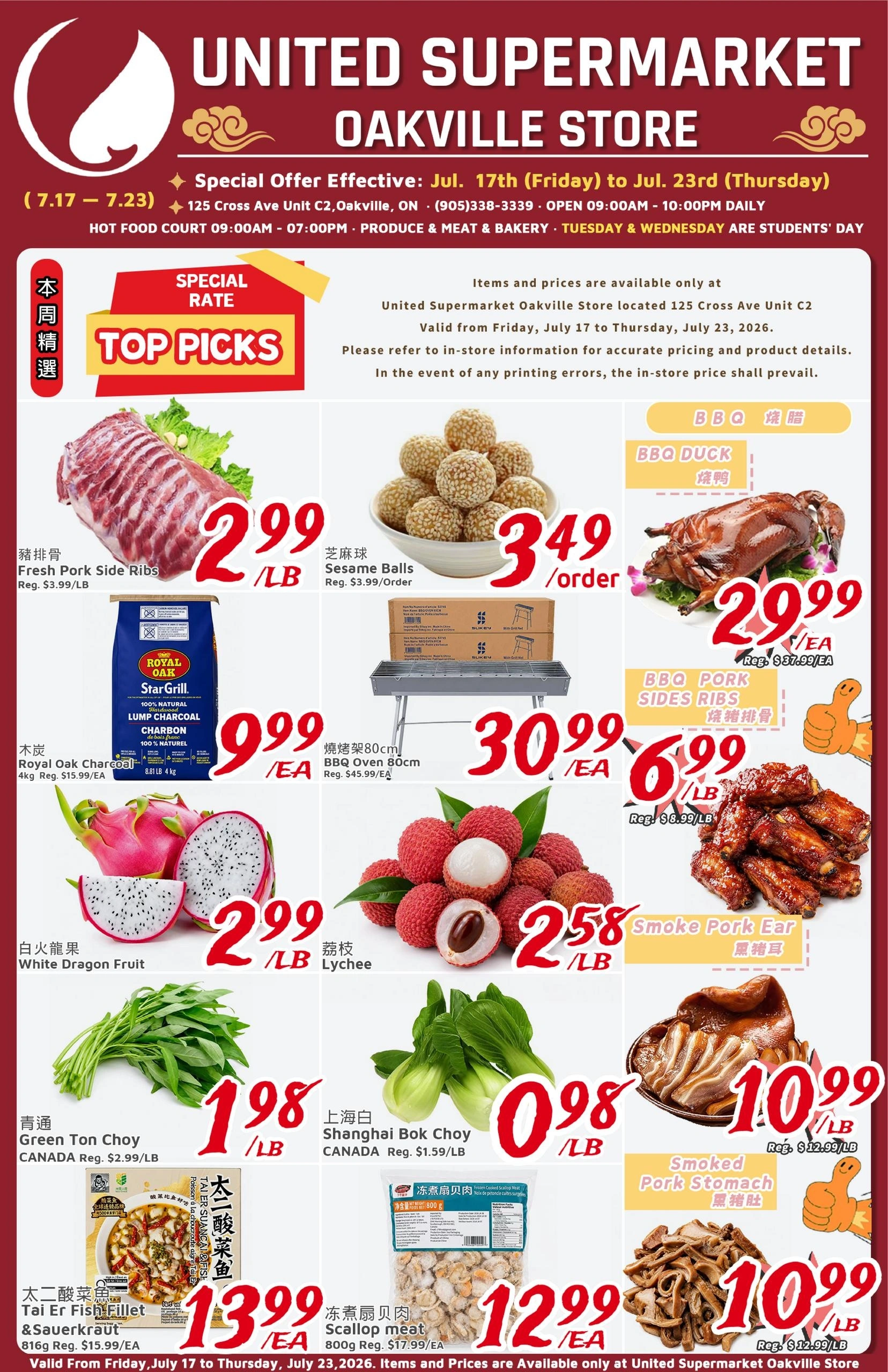 United Supermarket flyer page 1