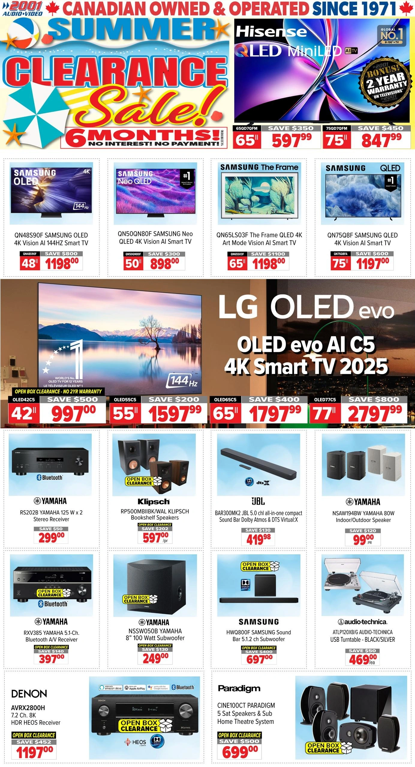 2001 Audio Video flyer page 1