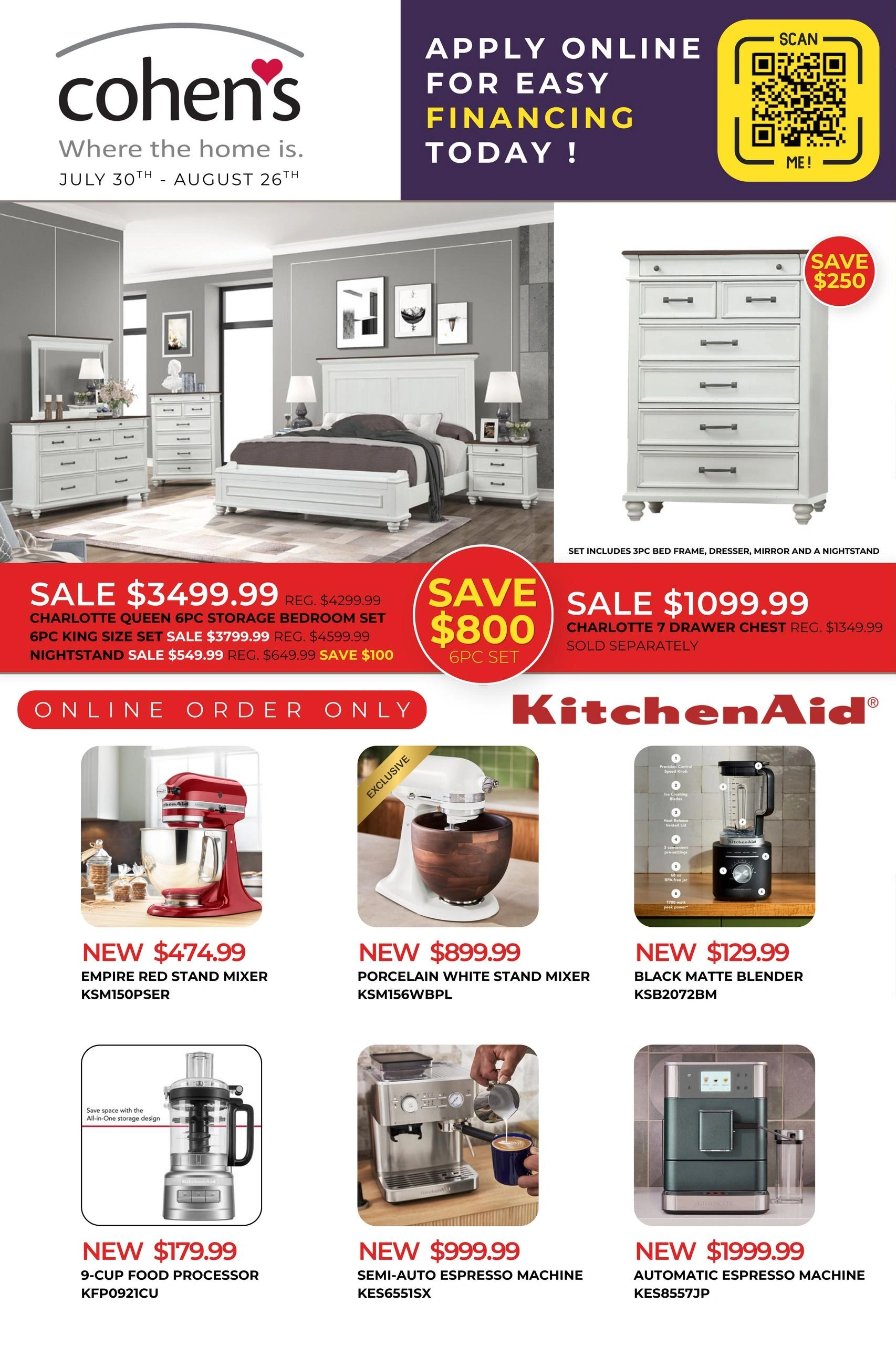 Cohen's Home Furnishings flyer page 1