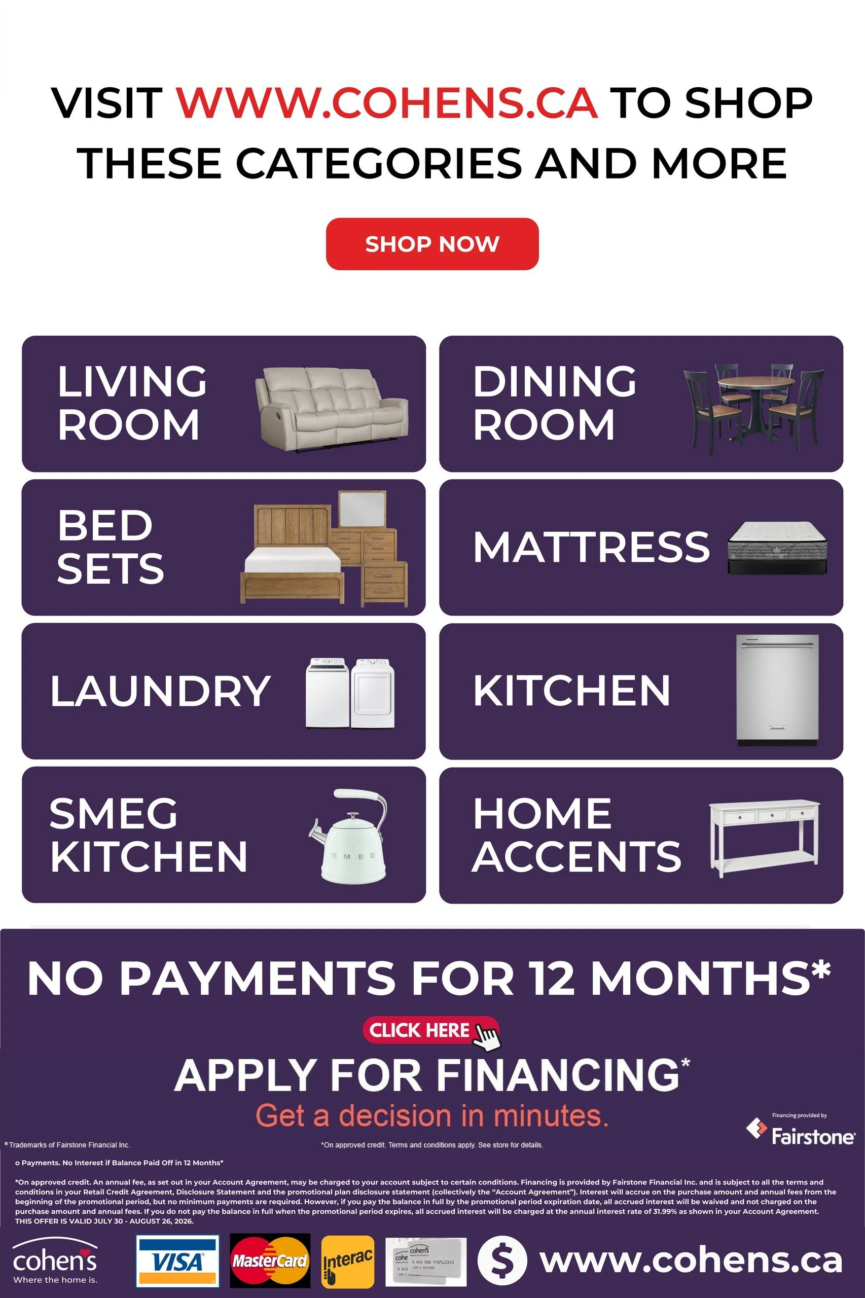 Cohen's Home Furnishings flyer page 13