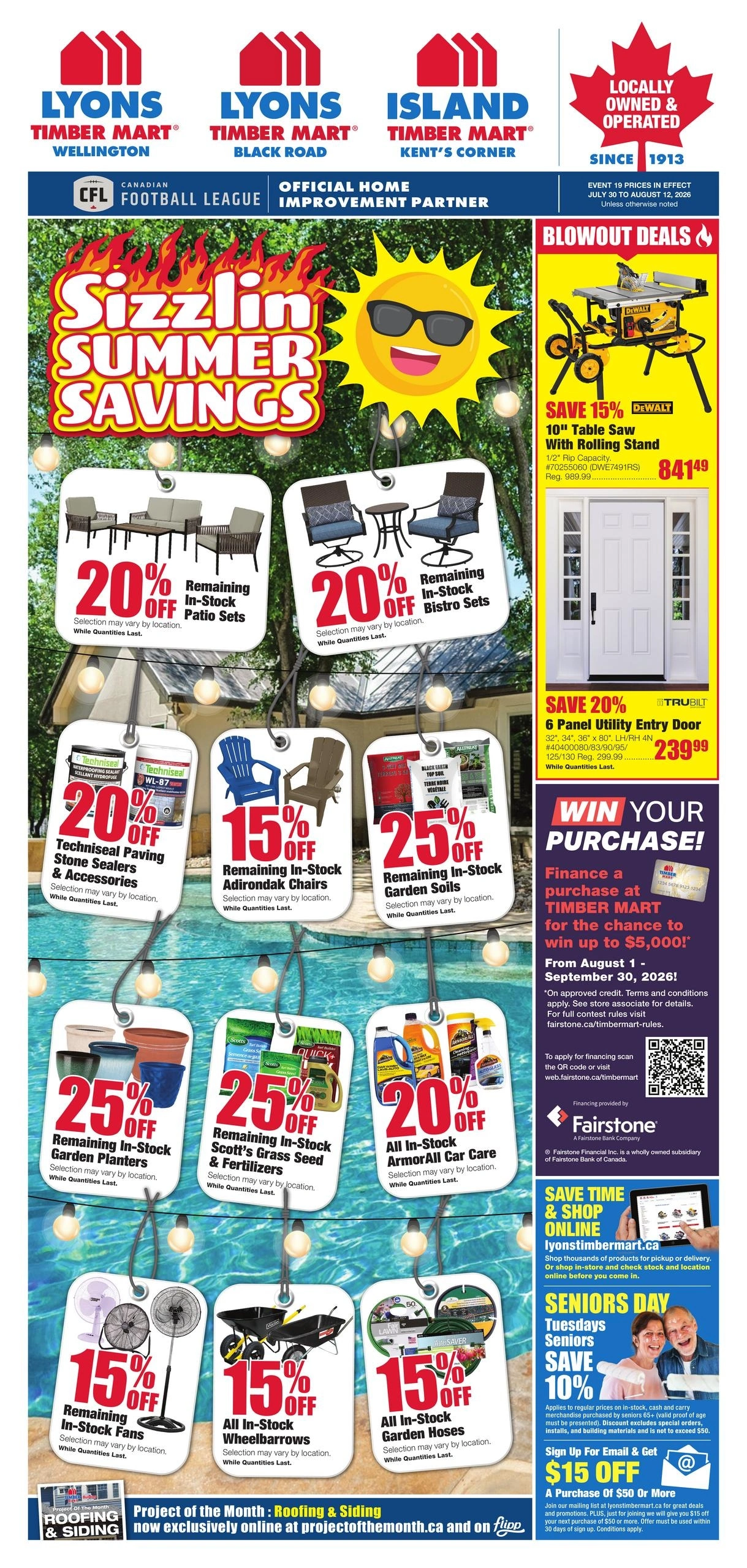 Timber Mart flyer page 1