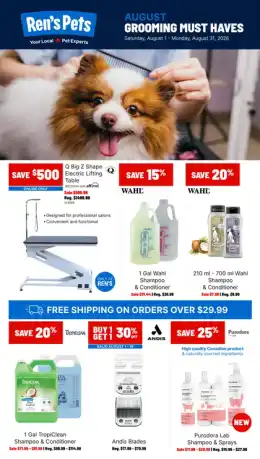Ren's Pets AUGUST PET PROFESSIONAL FLYER