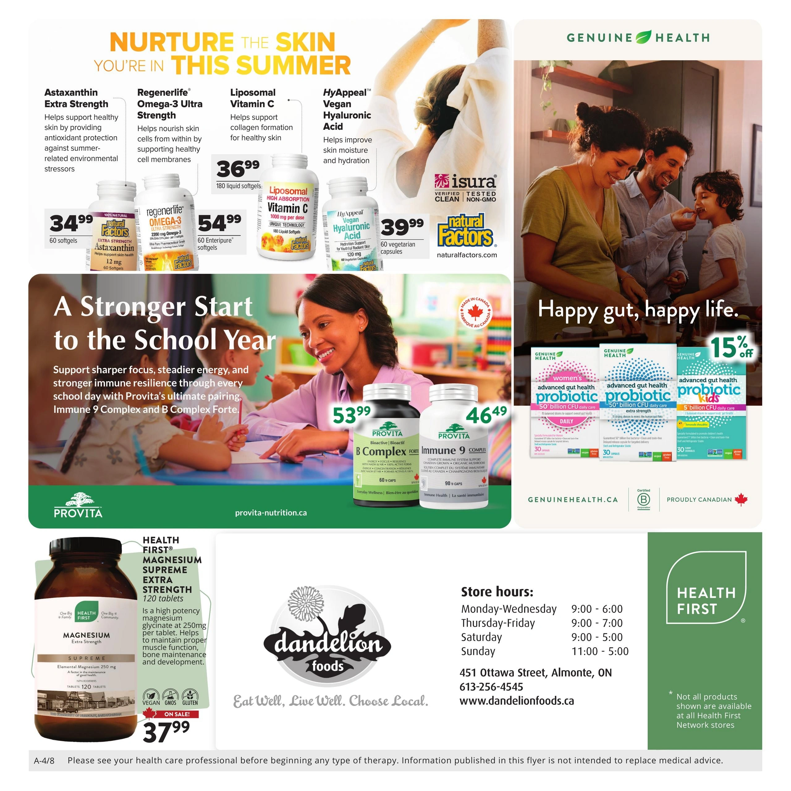 Dandelion Foods flyer page 4